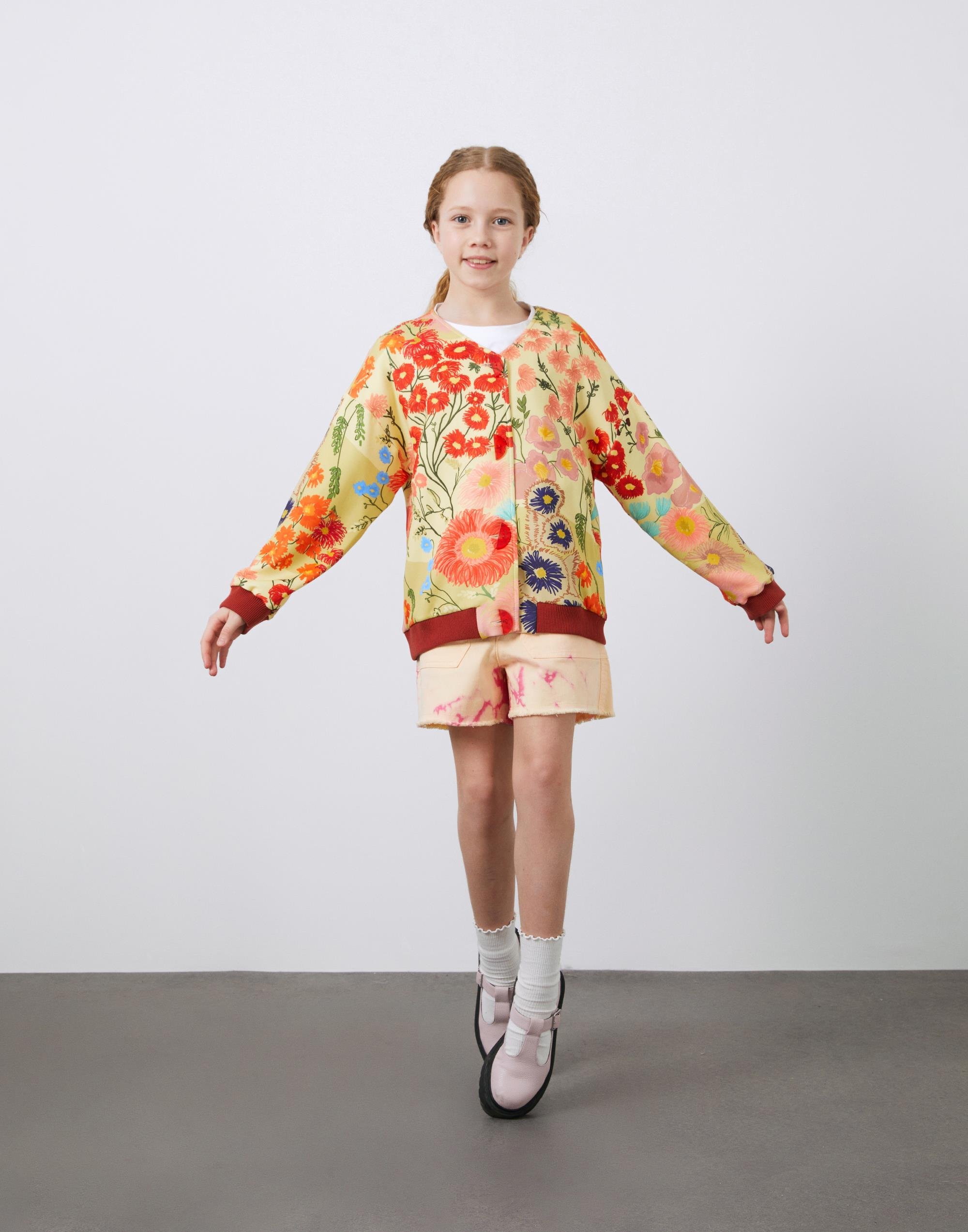 Çicek Baskılı Kız Çocuk Sweatshirt - junior, designer dresses, bachelorette, party dresses and graduation dresses.