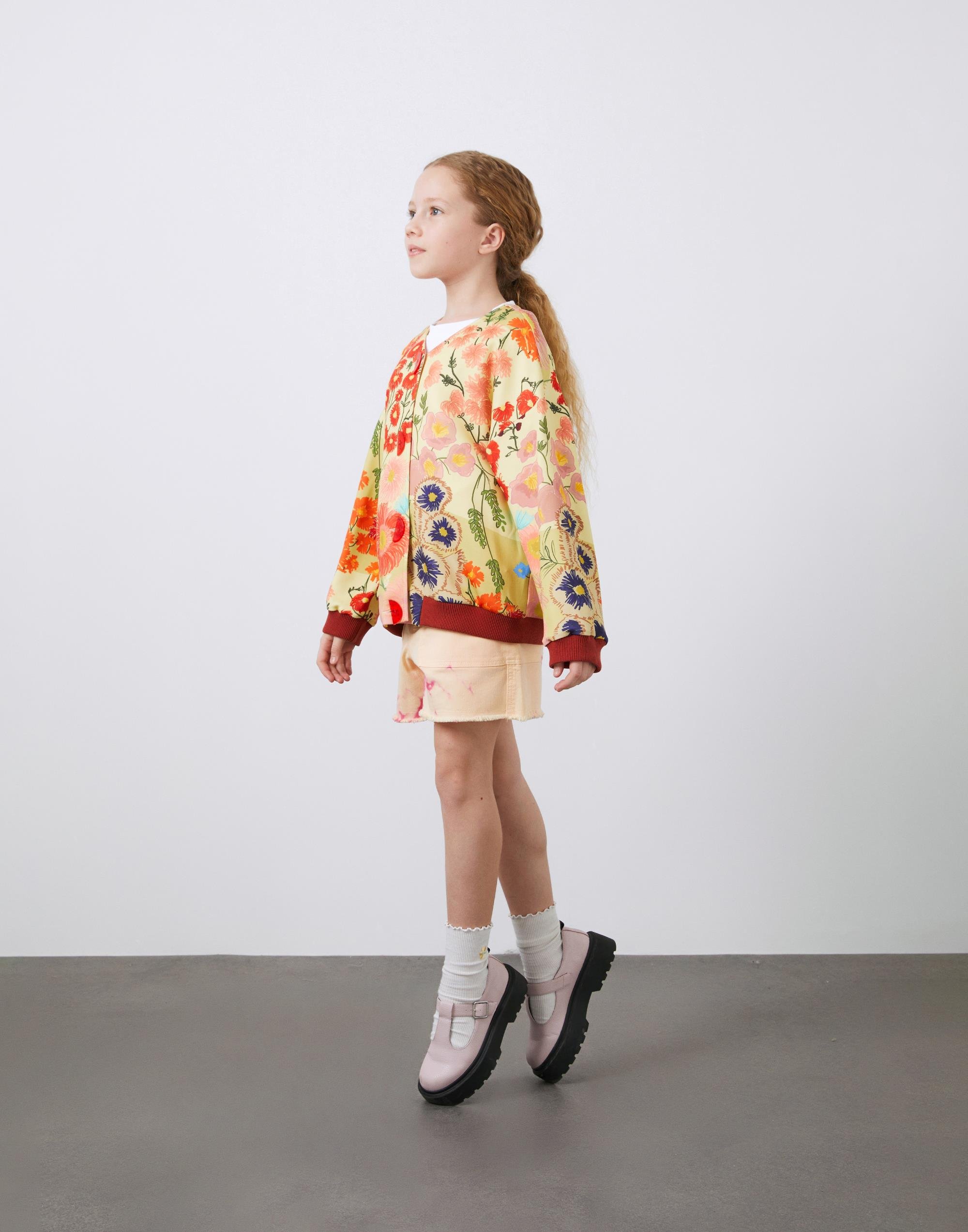 Çicek Baskılı Kız Çocuk Sweatshirt - junior, designer dresses, bachelorette, party dresses and graduation dresses.