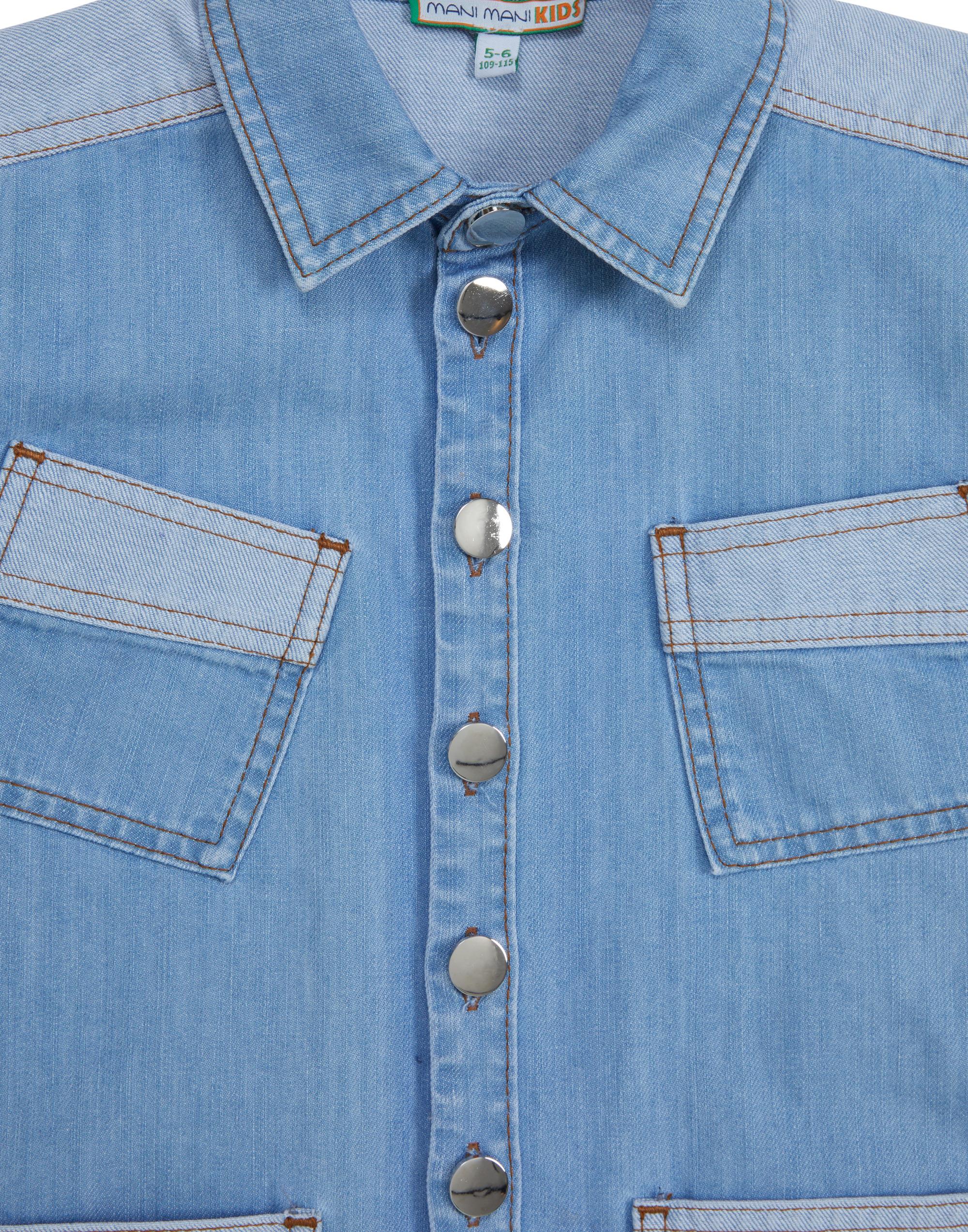 Çıtçıt Kapamalı İki Renk Denim Gömlek - junior, designer dresses, bachelorette, party dresses and graduation dresses.