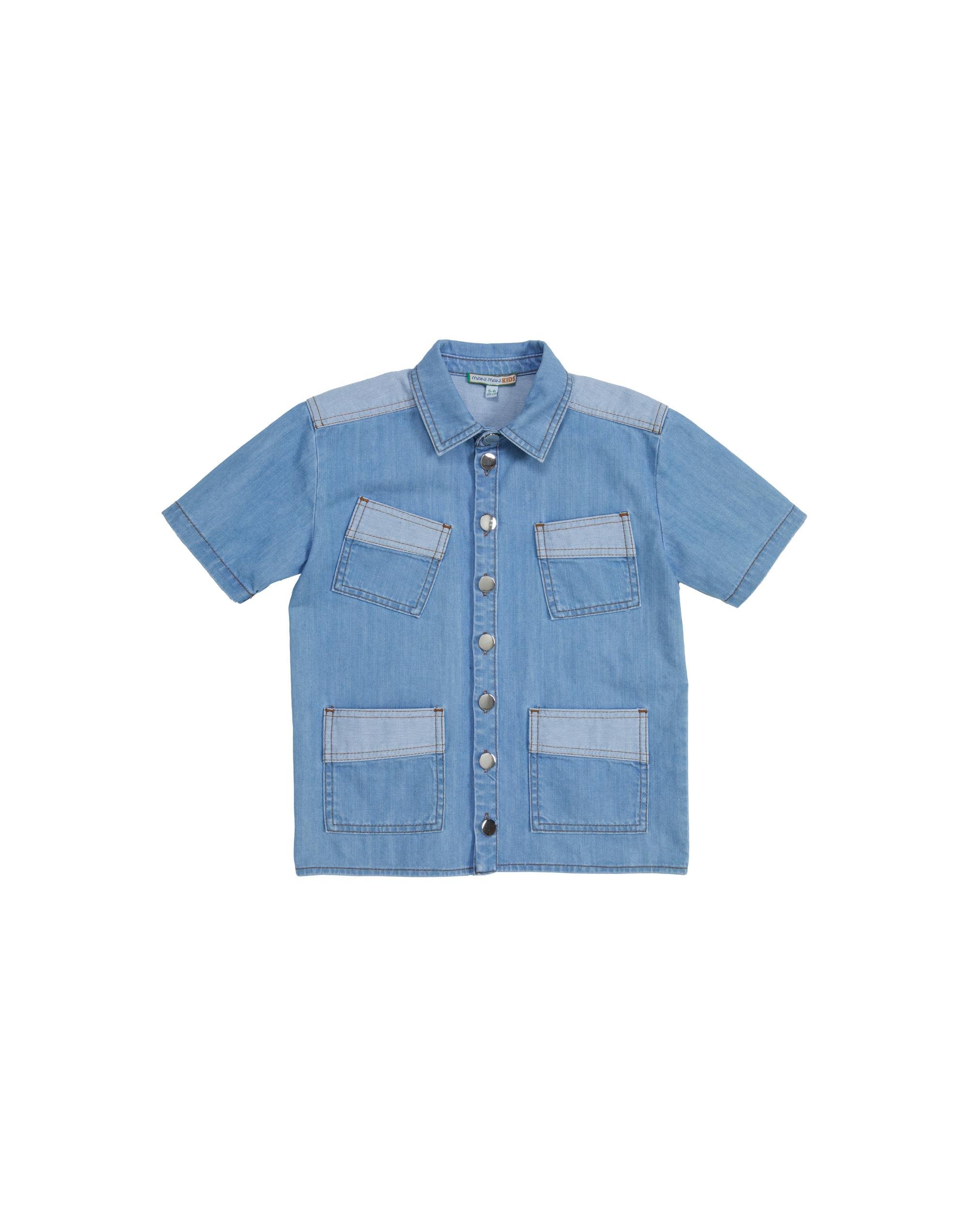 Çıtçıt Kapamalı İki Renk Denim Gömlek - junior, designer dresses, bachelorette, party dresses and graduation dresses.