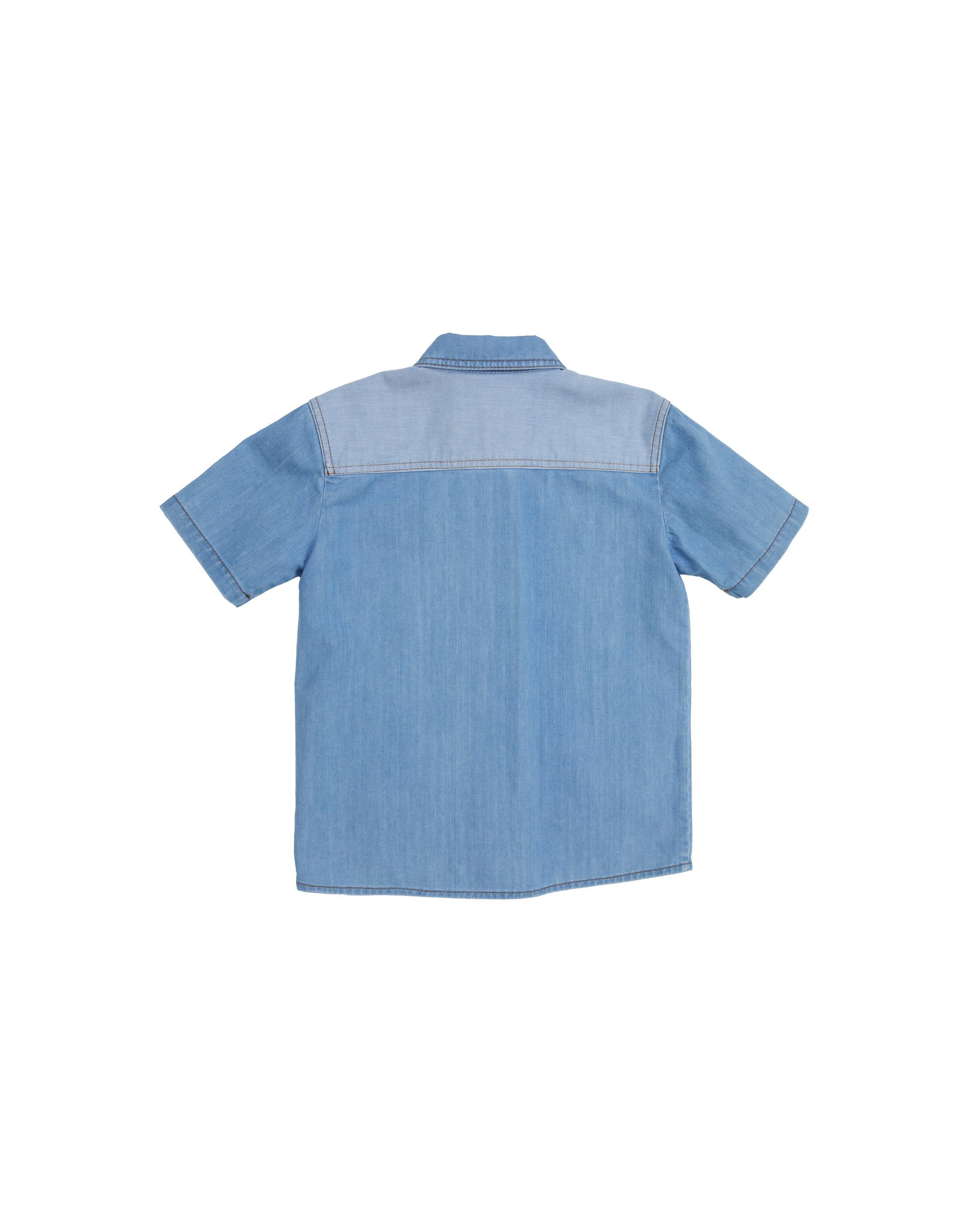 Çıtçıt Kapamalı İki Renk Denim Gömlek - junior, designer dresses, bachelorette, party dresses and graduation dresses.