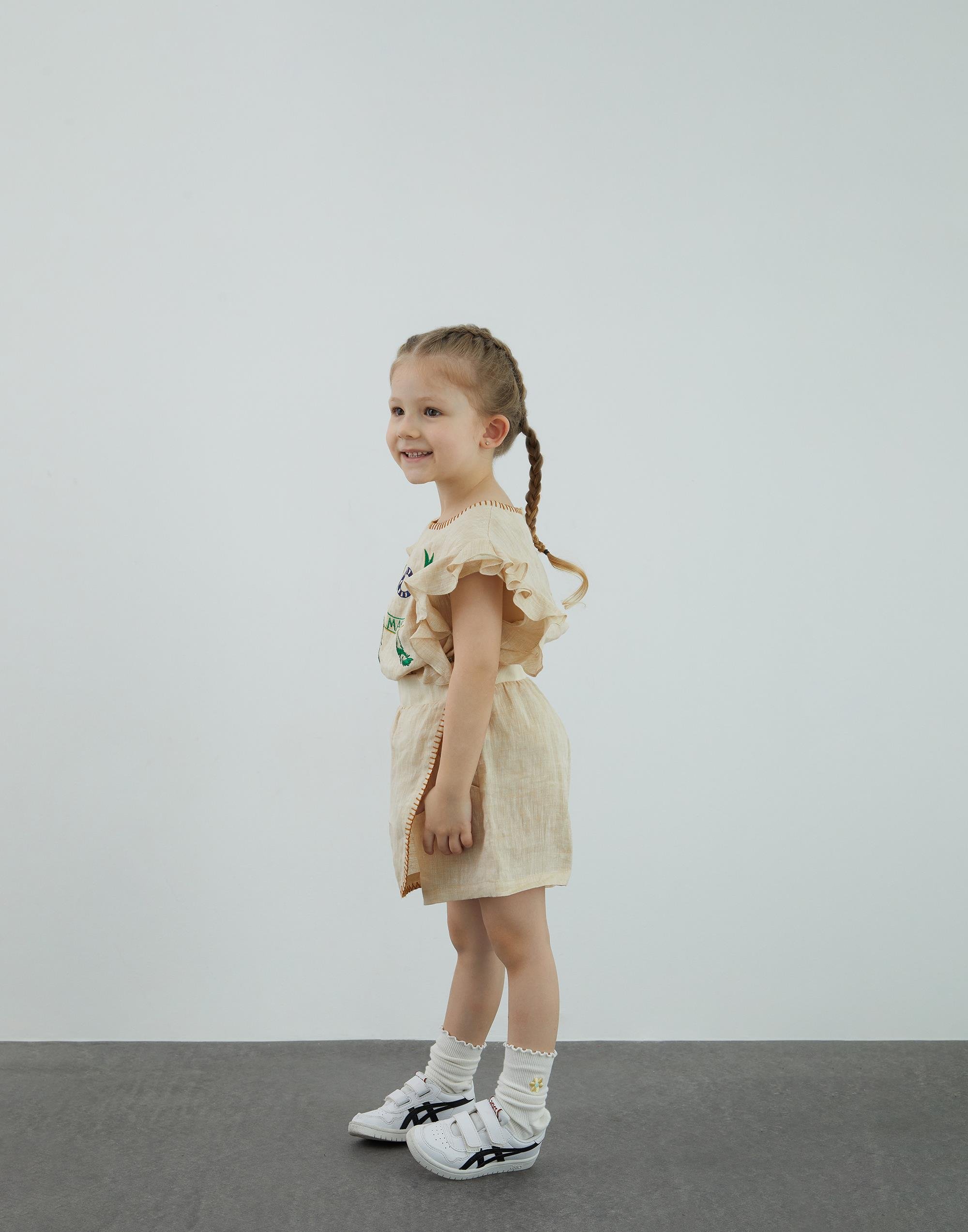 Çoban Dikiş Detaylı Bej Şort Etek - junior, designer dresses, bachelorette, party dresses and graduation dresses.