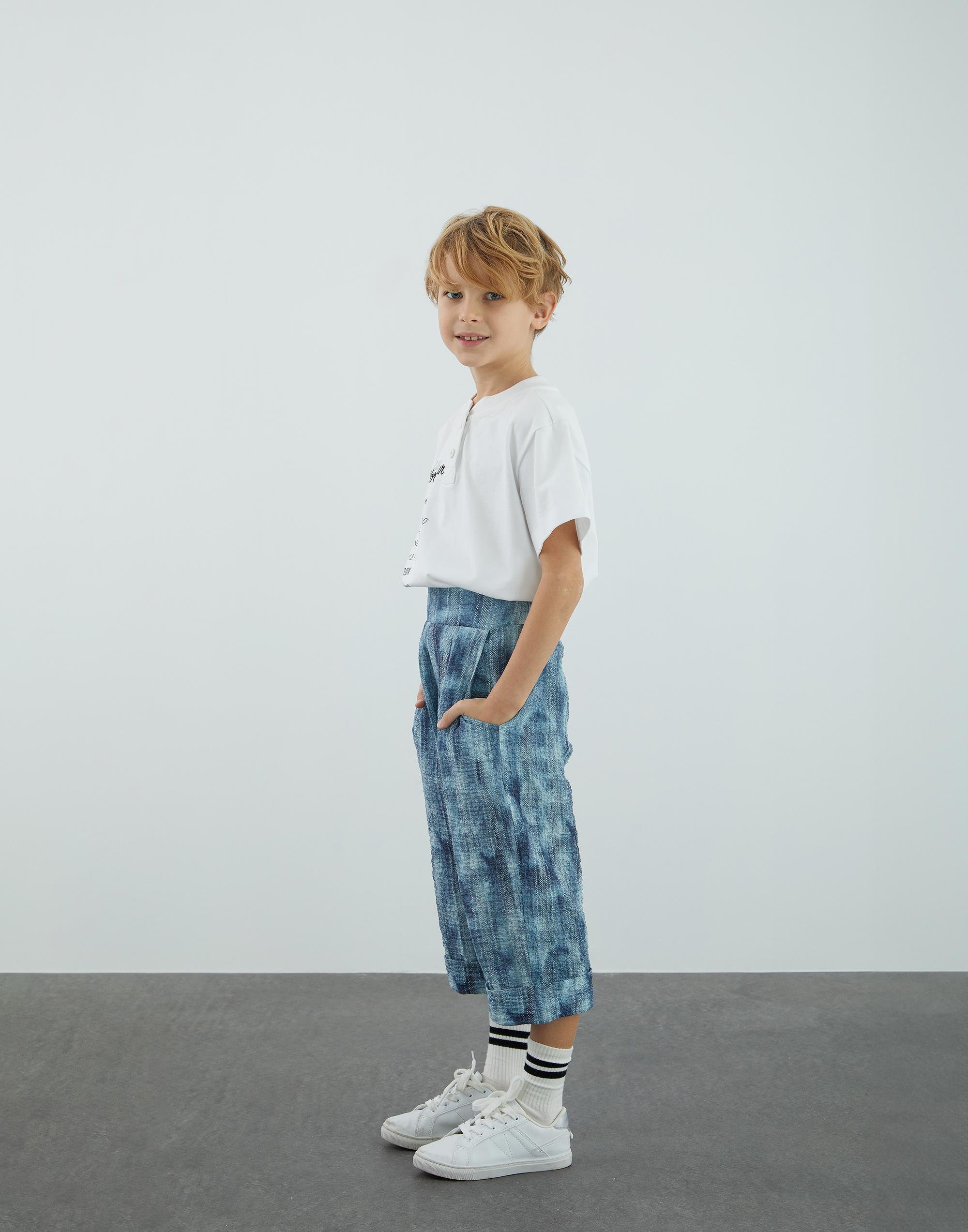 Desenli Duble Paça Pantolon - junior, designer dresses, bachelorette, party dresses and graduation dresses.