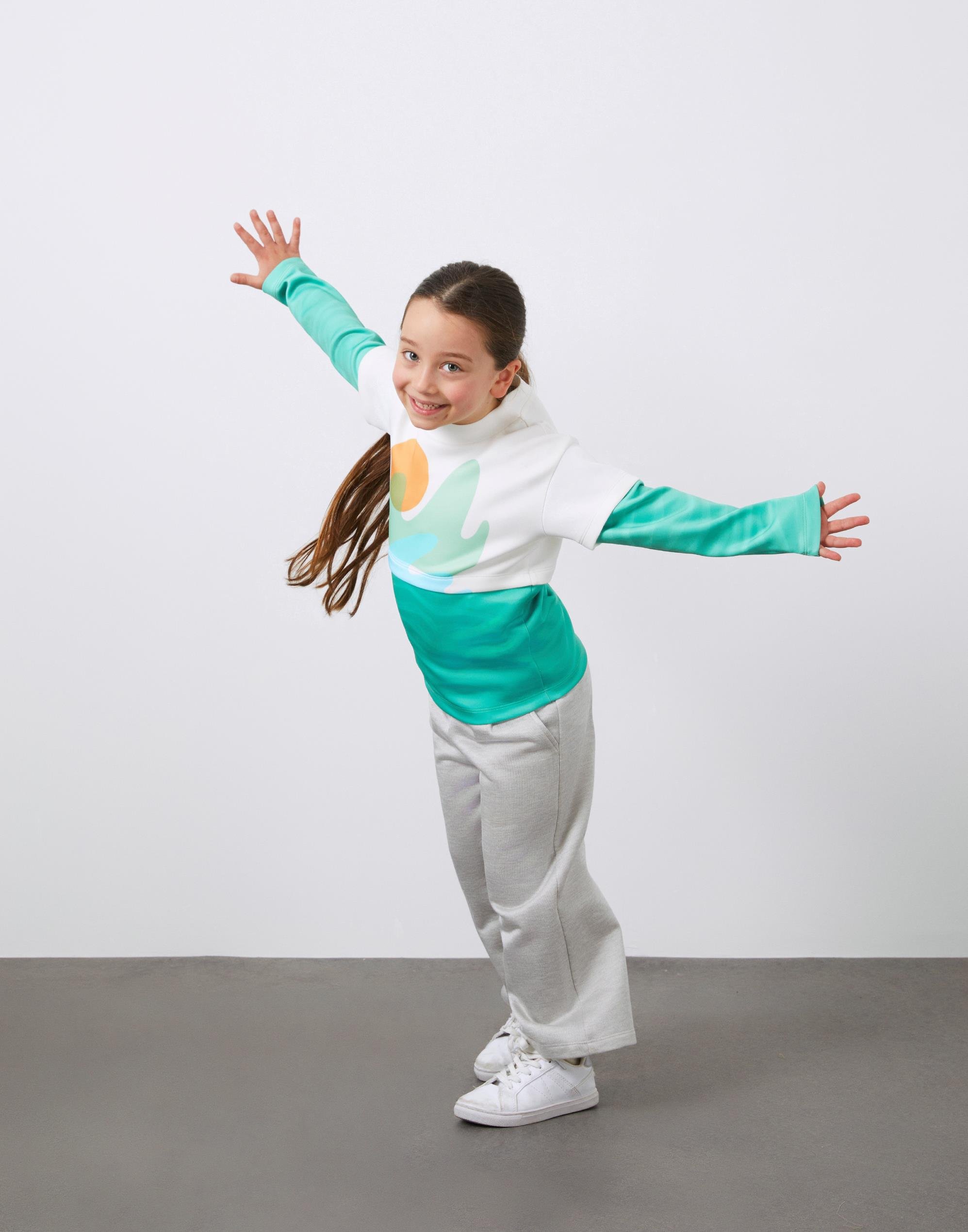 Desenli Kız Çocuk Bluz - junior, designer dresses, bachelorette, party dresses and graduation dresses.