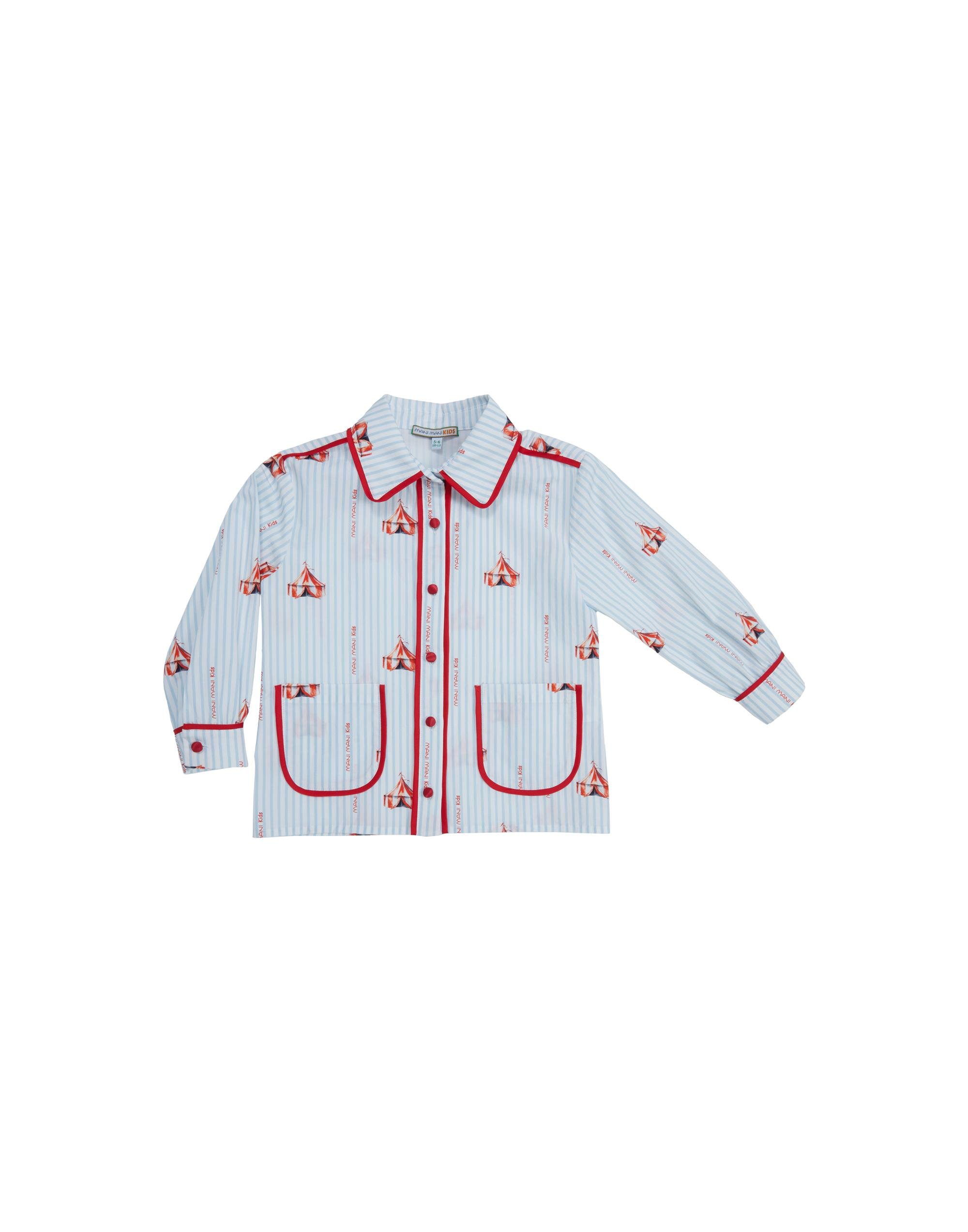 DESENLİ KONTRAST BİYELİ ÖN BEDENDEN CEPLİ PİJAMA ÜSTÜ - junior, designer dresses, bachelorette, party dresses and graduation dresses.