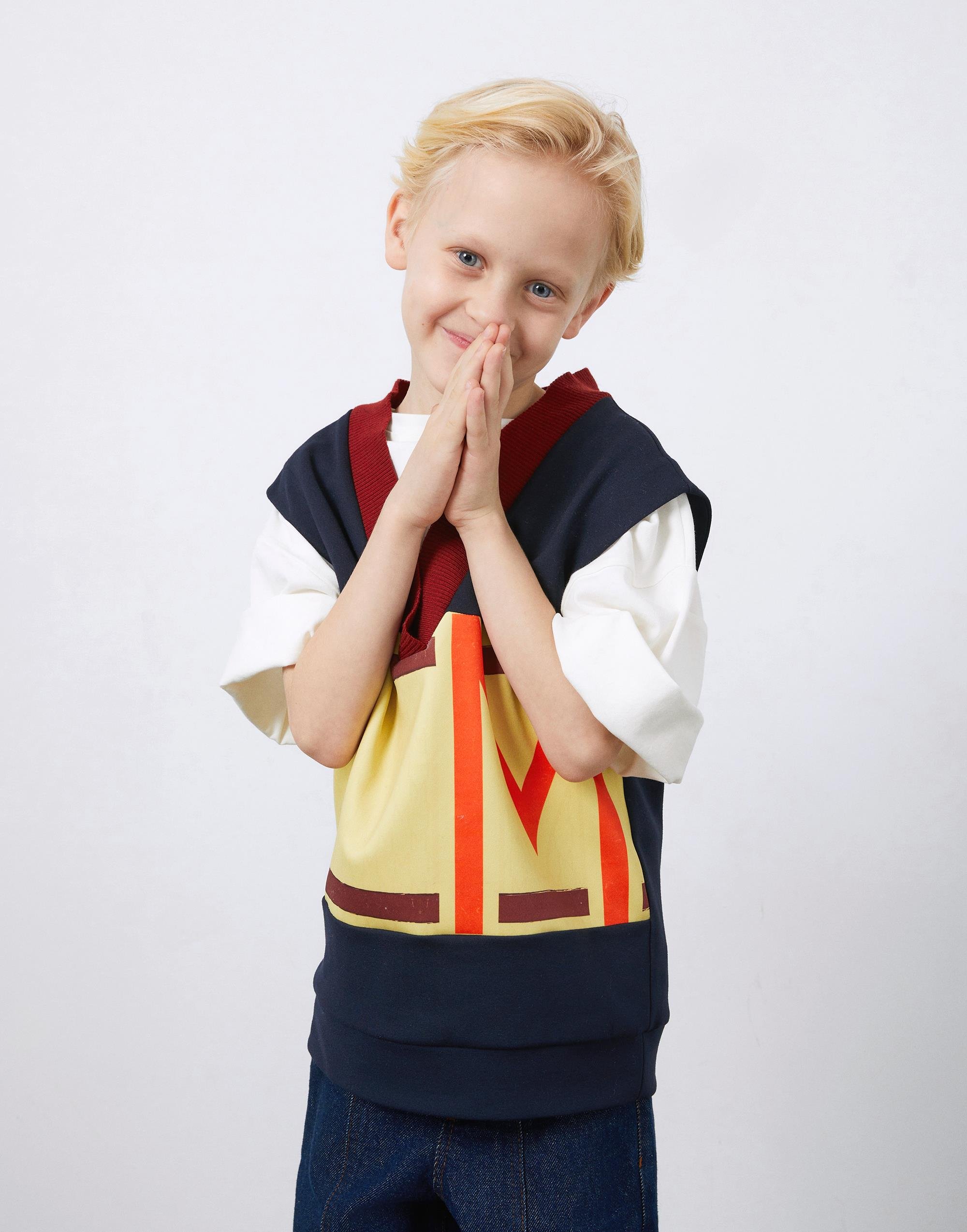 Detailed Printed Navy Blue Boy's Sweater - junior, designer dresses, bachelorette, party dresses and graduation dresses.