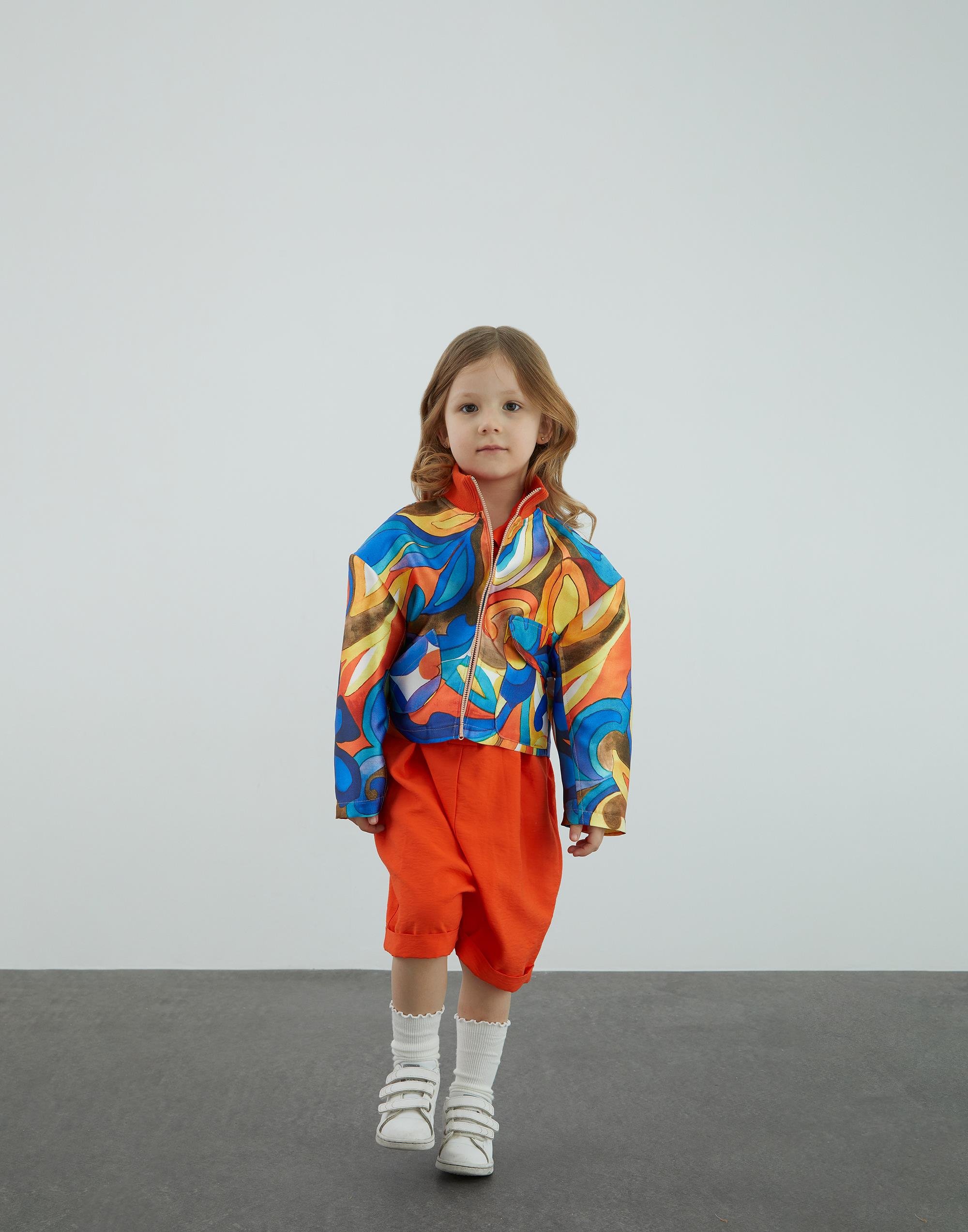 Dik Yaka Desenli Crop Ceket - junior, designer dresses, bachelorette, party dresses and graduation dresses.