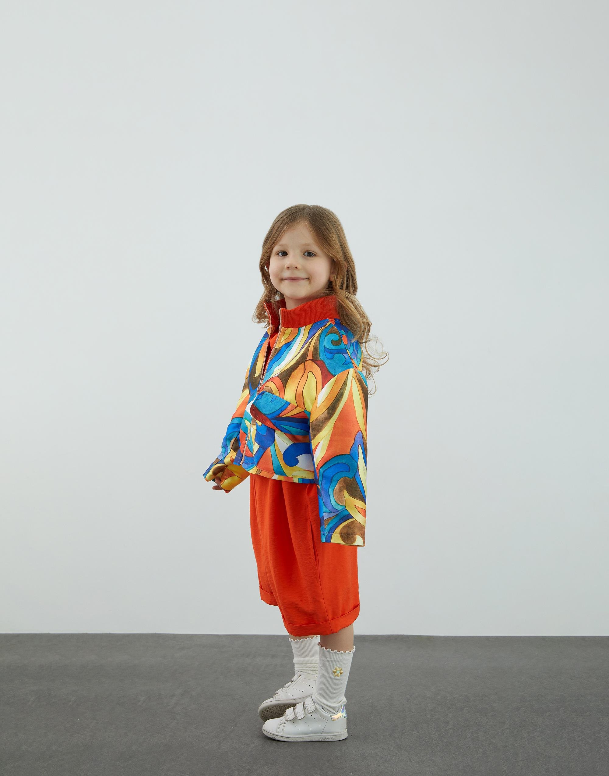 Dik Yaka Desenli Crop Ceket - junior, designer dresses, bachelorette, party dresses and graduation dresses.