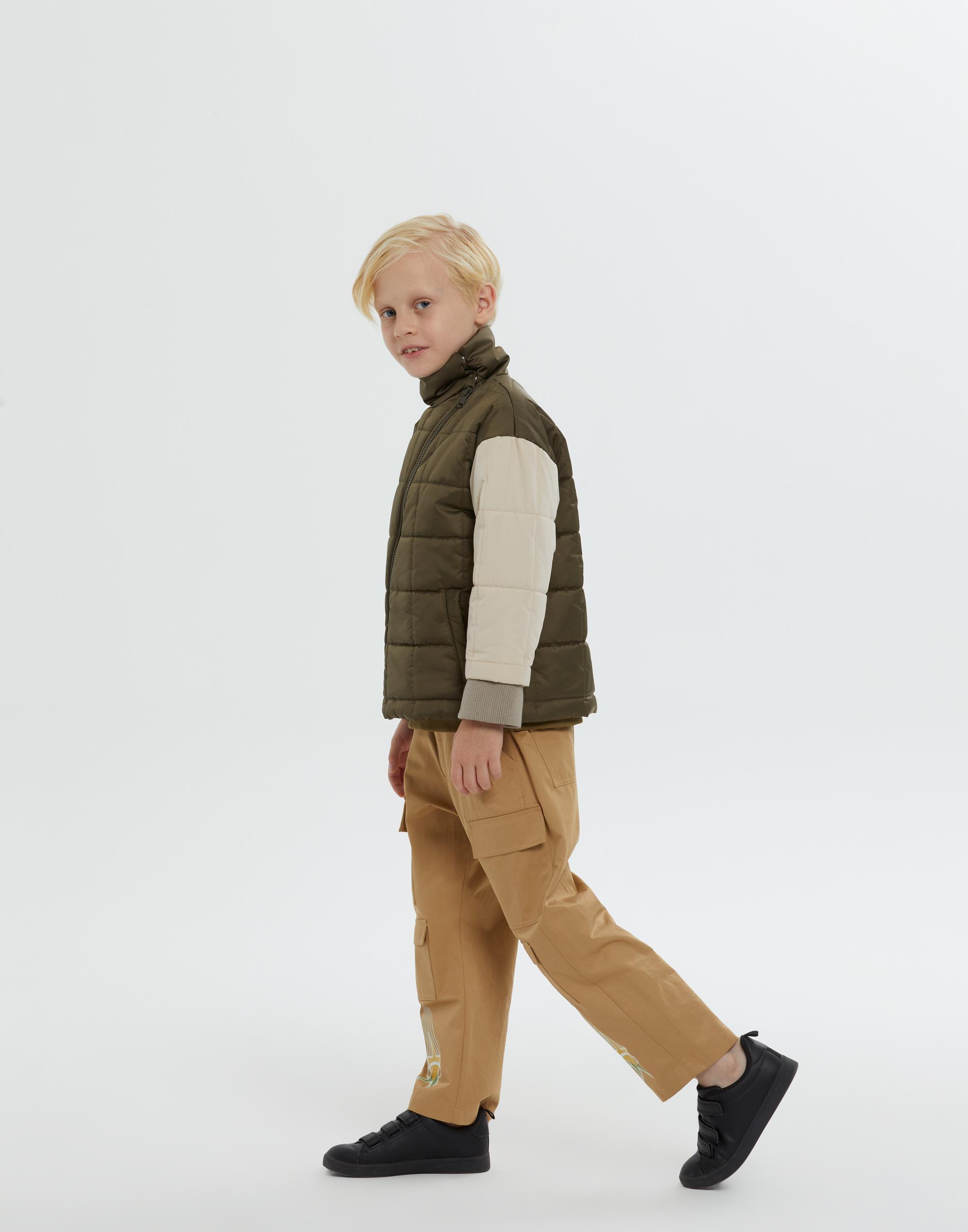 Dik Yakalı Çapraz Fermuarlı Astarlı Kapitone Yeşil Erkek Çocuk Ceket - junior, designer dresses, bachelorette, party dresses and graduation dresses.