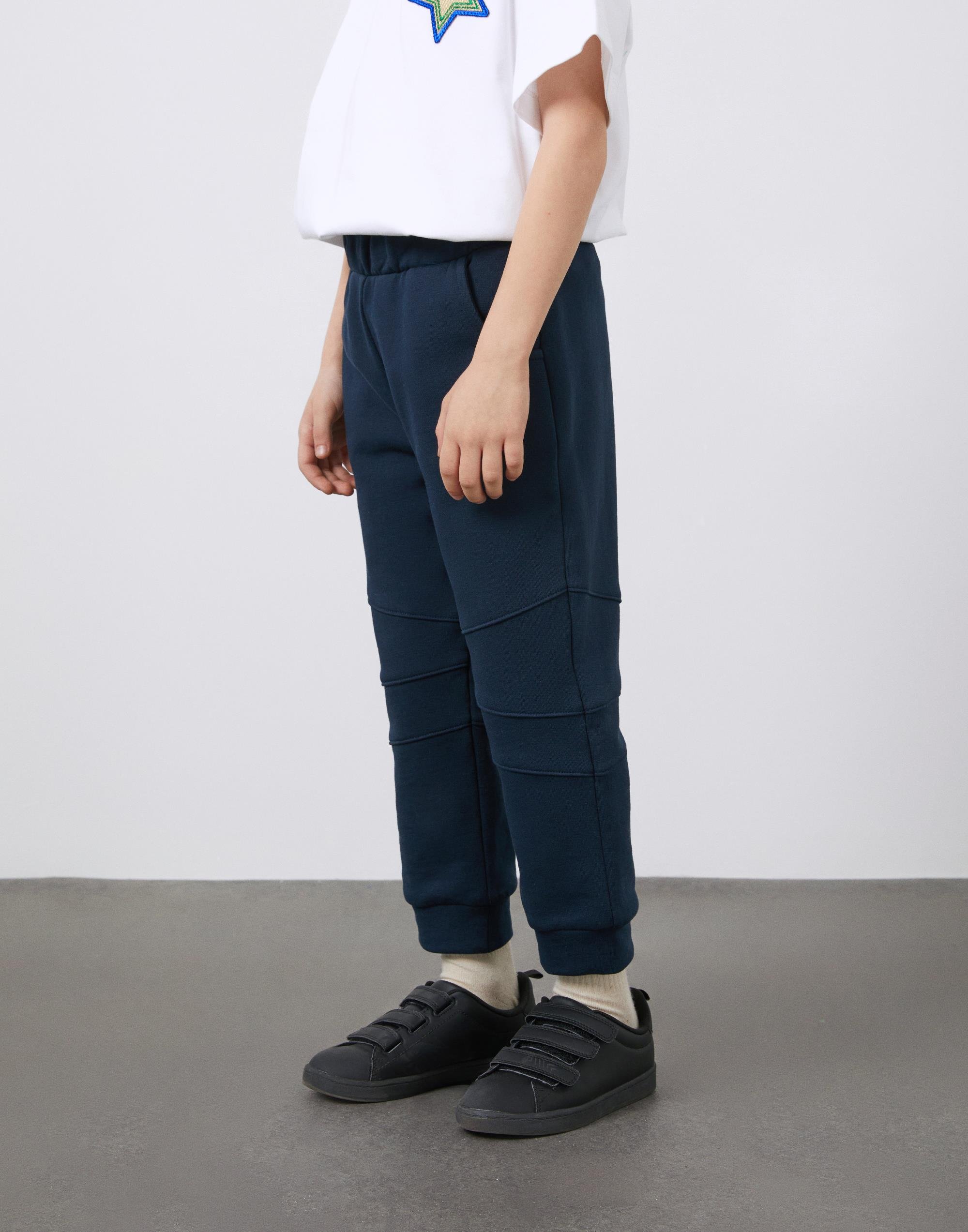 Dikiş Detaylı Beli Lastikli Lacivert Erkek Çocuk Jogger Pantolon - junior, designer dresses, bachelorette, party dresses and graduation dresses.