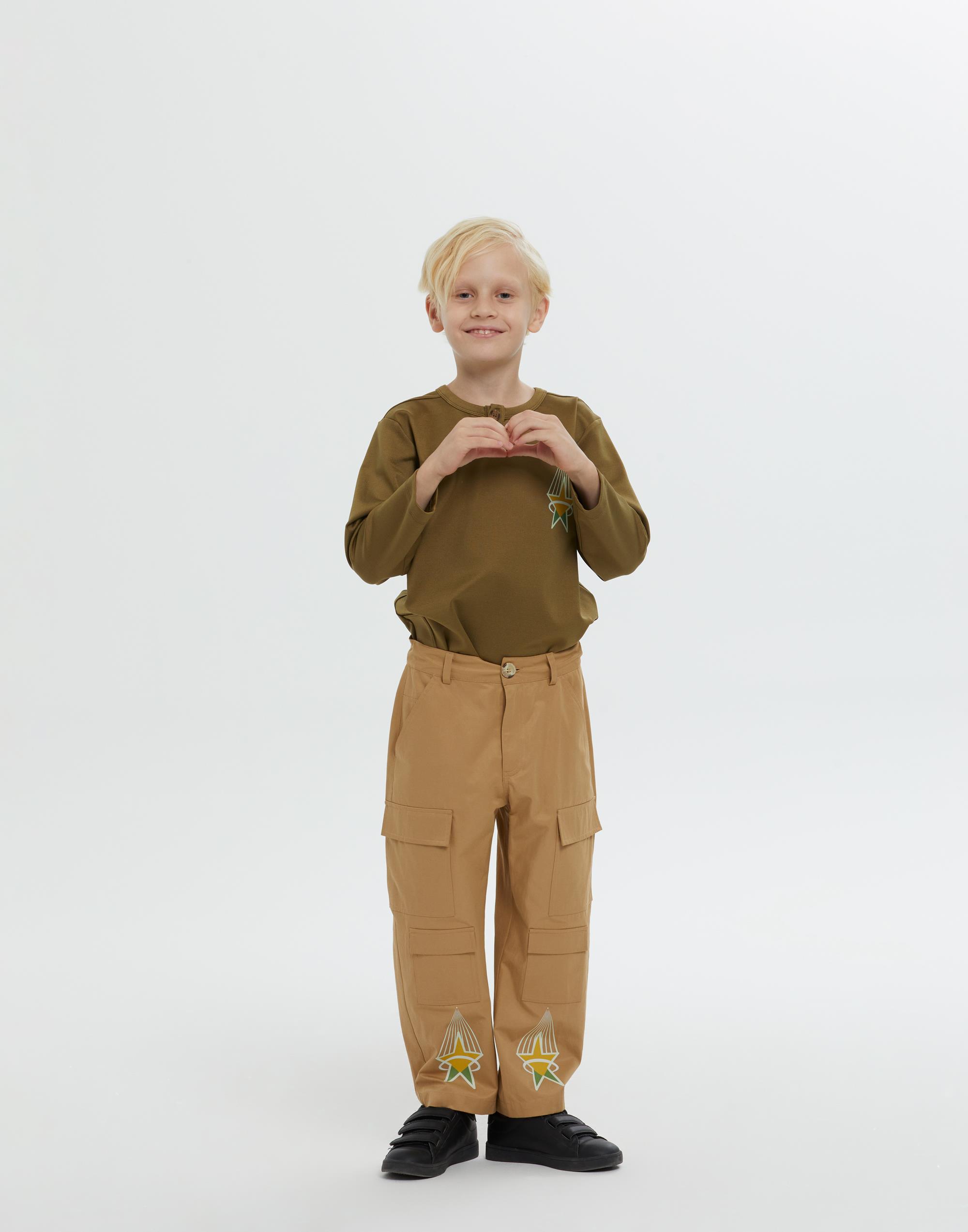 Düğme Ve Fermuar Kapamalı Kahverengi Erkek Çocuk Pantolon - junior, designer dresses, bachelorette, party dresses and graduation dresses.