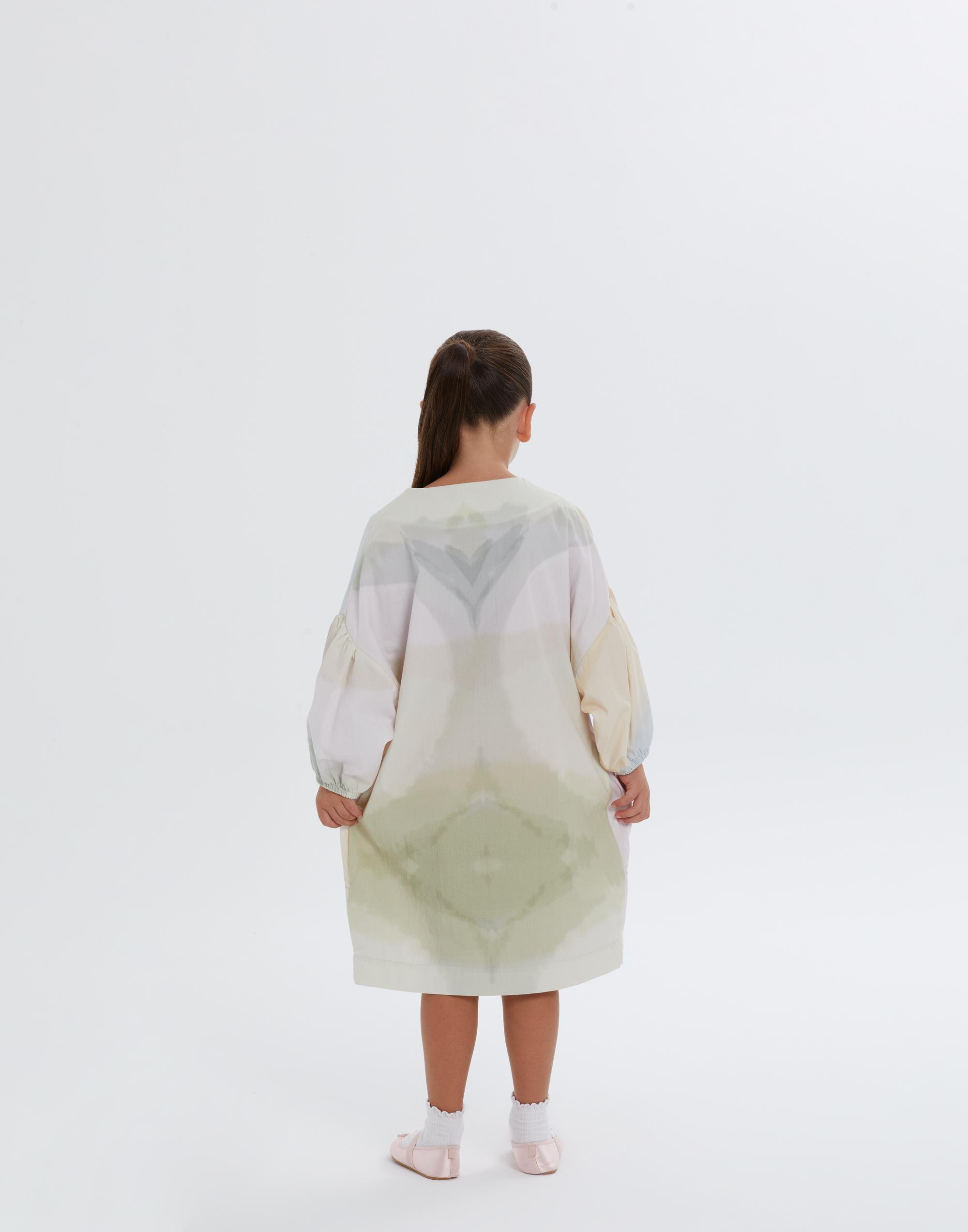 Düşük Omuzlu Kollardan Ve Yakadan Büzgülü Cepli Kız Çocuk Elbise - junior, designer dresses, bachelorette, party dresses and graduation dresses.