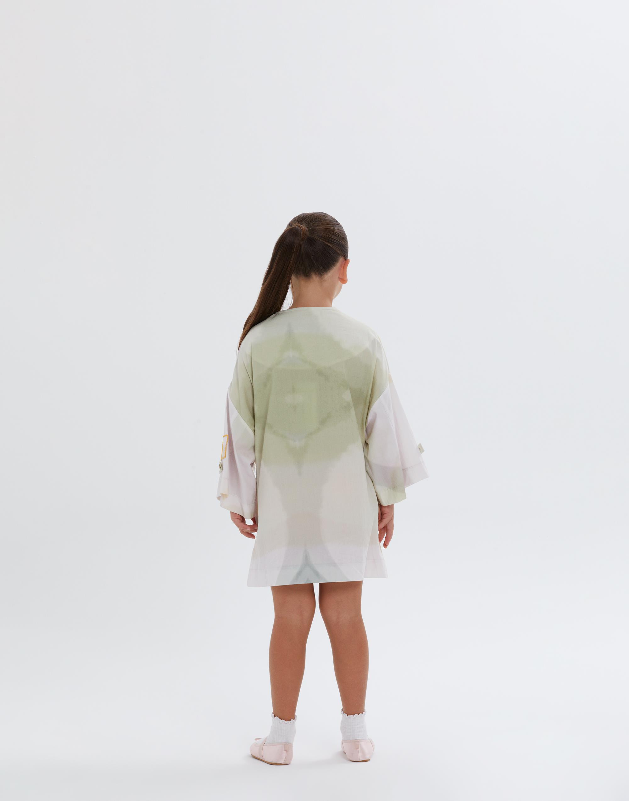 Düşük Omuzlu Kolları Bol Aplike Nakışlı Kız Çocuk Elbise - junior, designer dresses, bachelorette, party dresses and graduation dresses.