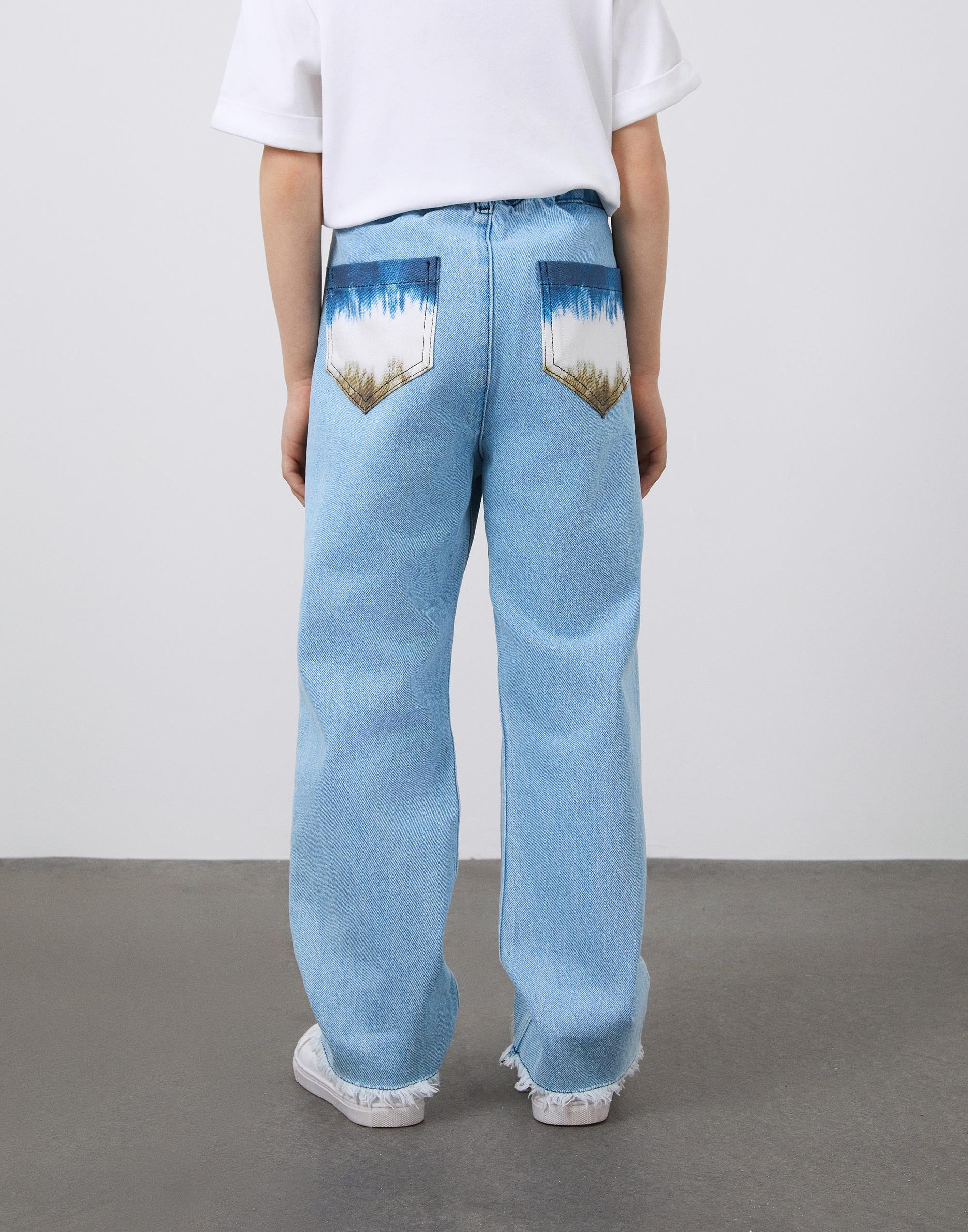 Erkek Çocuk Cep Detaylı Mavi Jean Pantolon - junior, designer dresses, bachelorette, party dresses and graduation dresses.