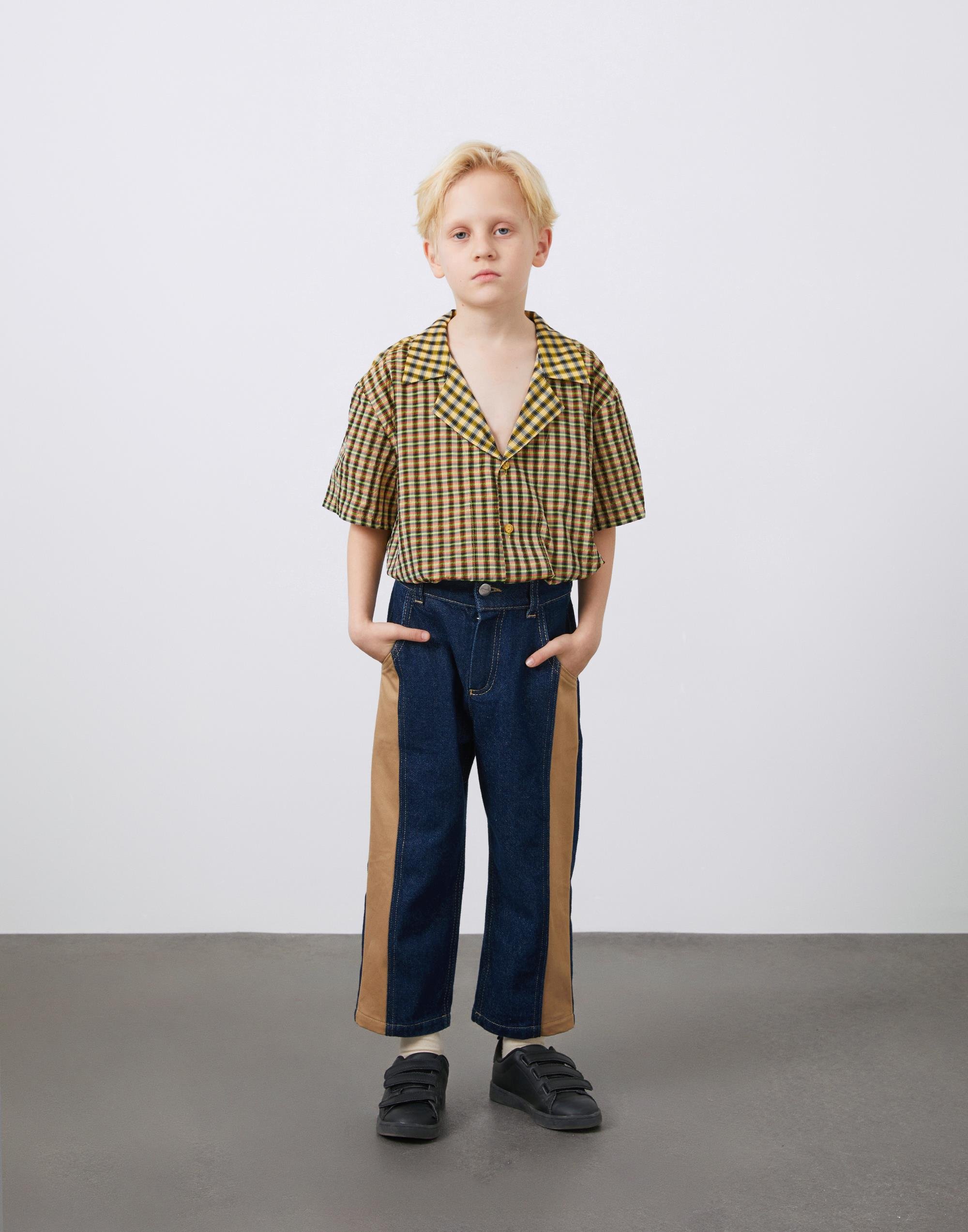 Plaid Yellow Boy's Tshirt - junior, designer dresses, bachelorette, party dresses and graduation dresses.