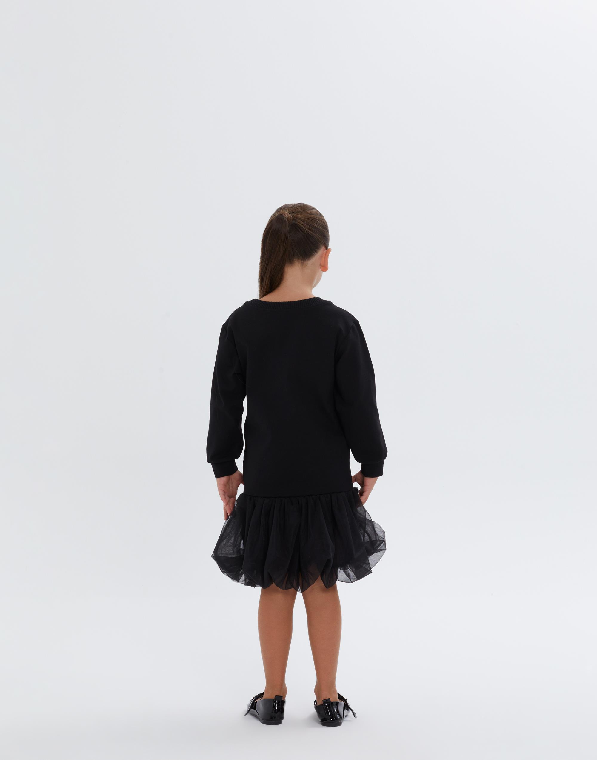 Etek Kızmı Tül Detaylı Fiyonk Detaylı Siyah Kısa Elbise - junior, designer dresses, bachelorette, party dresses and graduation dresses.