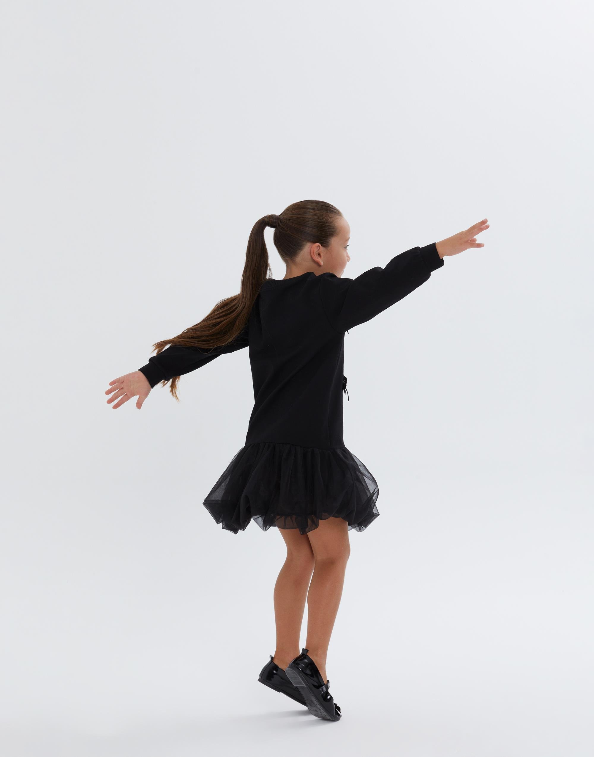 Etek Kızmı Tül Detaylı Fiyonk Detaylı Siyah Kısa Elbise - junior, designer dresses, bachelorette, party dresses and graduation dresses.