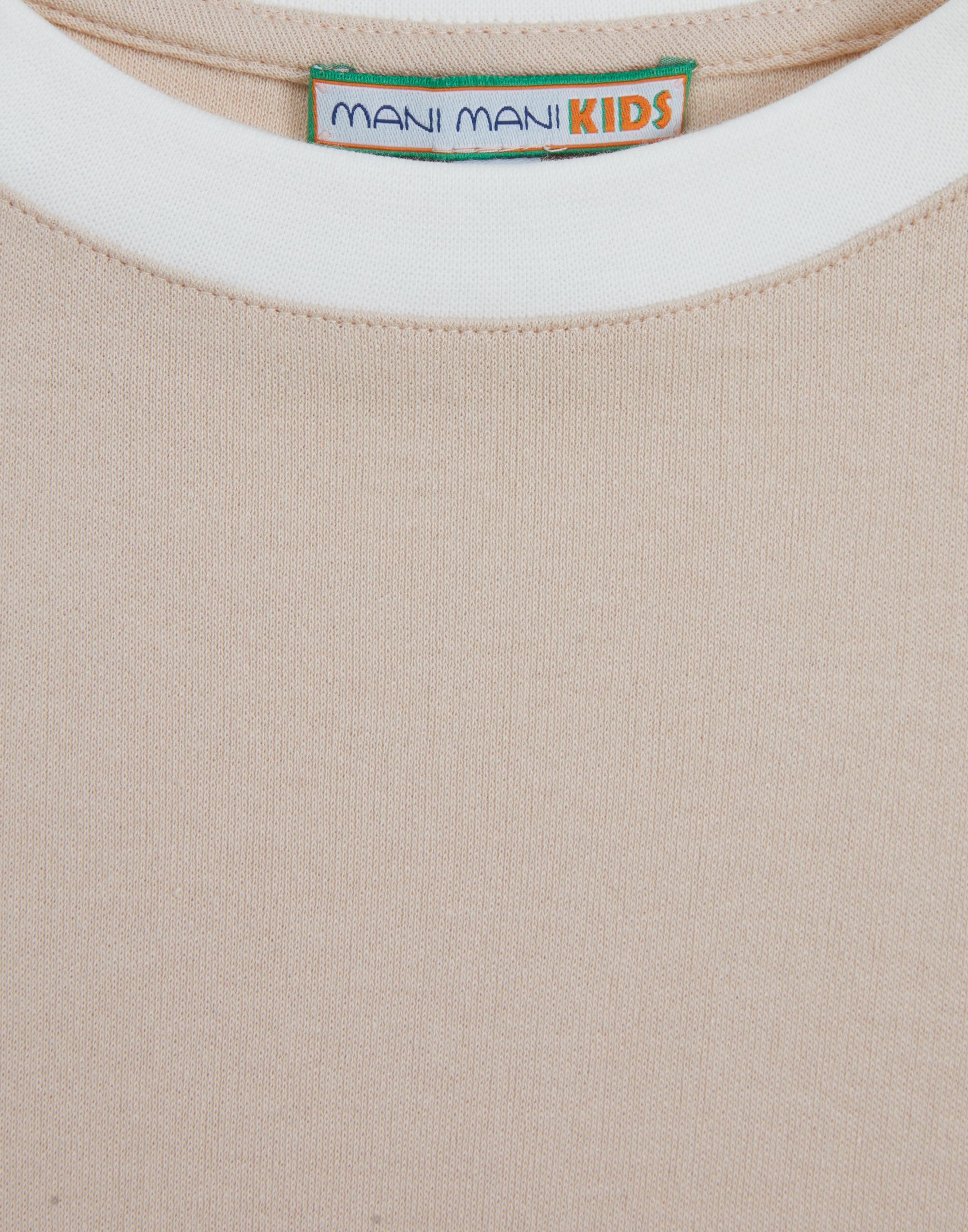 Etek Ucu Yırtmaçlı Şerit Detaylı Bej T-Shirt - junior, designer dresses, bachelorette, party dresses and graduation dresses.