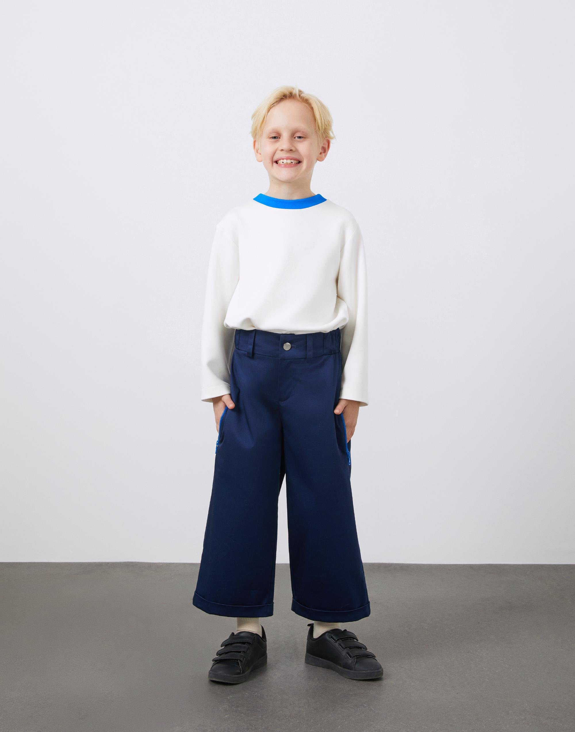 Fermuarlı Cep Detaylı Lacivert  Erkek Çocuk Poplin Pantolon - junior, designer dresses, bachelorette, party dresses and graduation dresses.