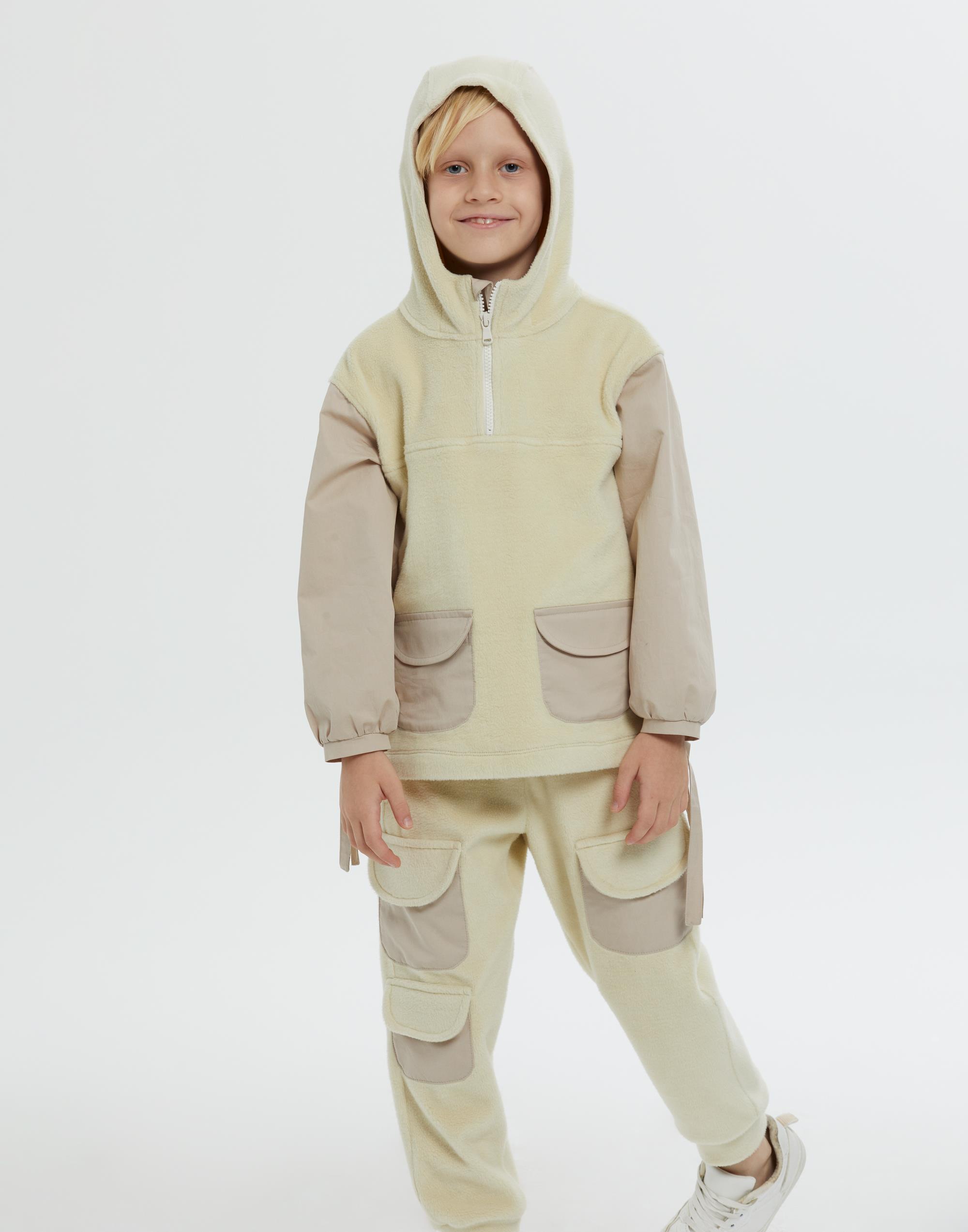 Fermuarlı Kapüşonlu İki Renkli Erkek Çocuk Sweatshırt - junior, designer dresses, bachelorette, party dresses and graduation dresses.