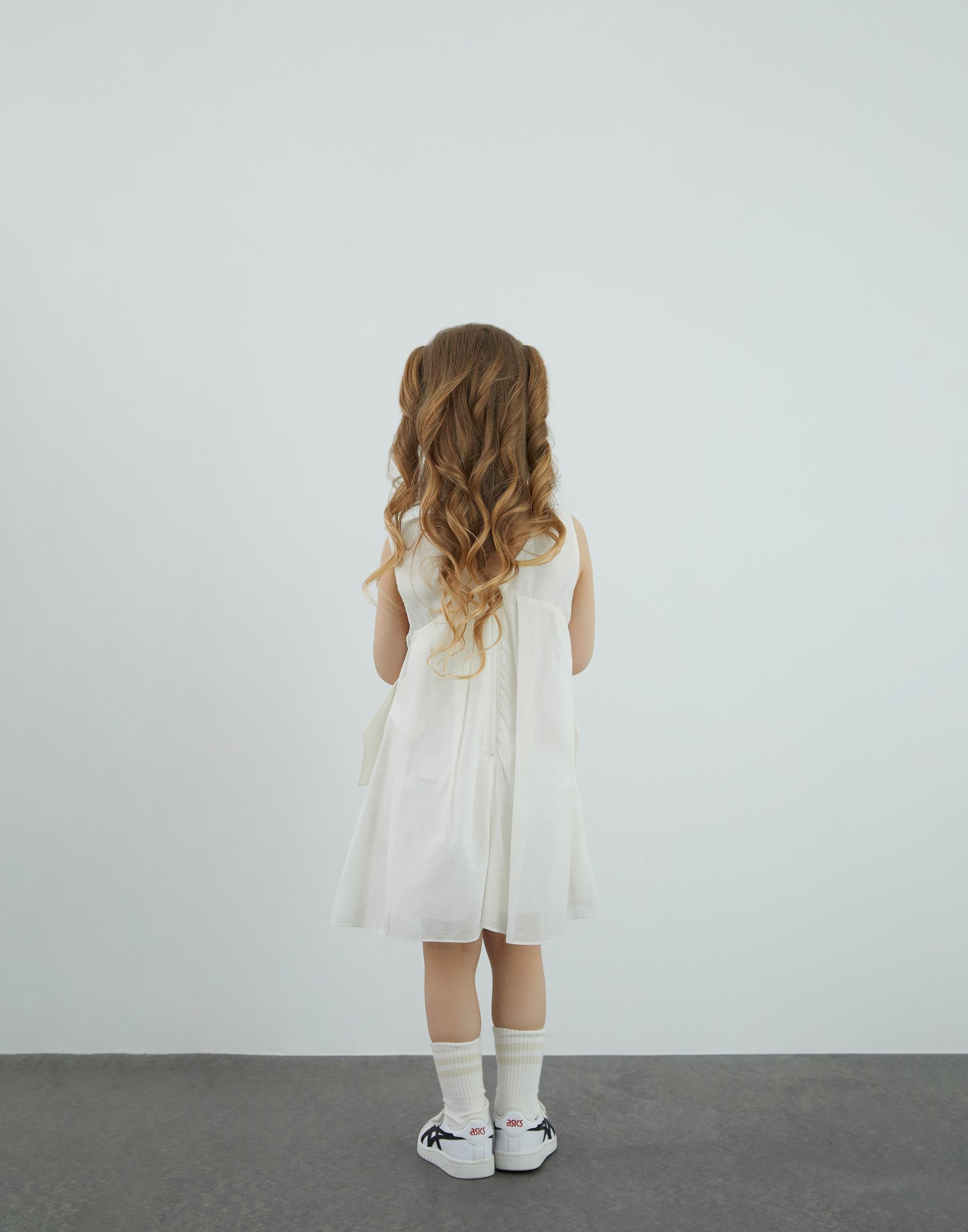 Fiyonk Detaylı Ekru Elbise - junior, designer dresses, bachelorette, party dresses and graduation dresses.