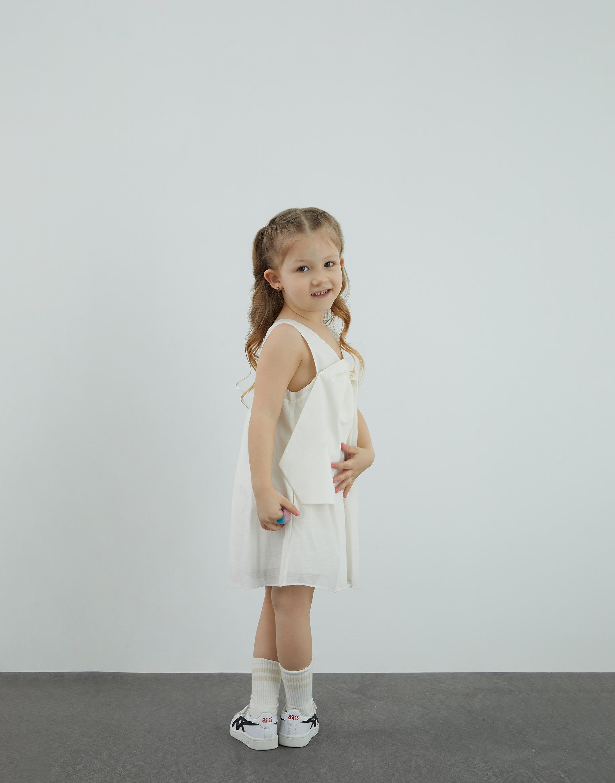 Fiyonk Detaylı Ekru Elbise - junior, designer dresses, bachelorette, party dresses and graduation dresses.