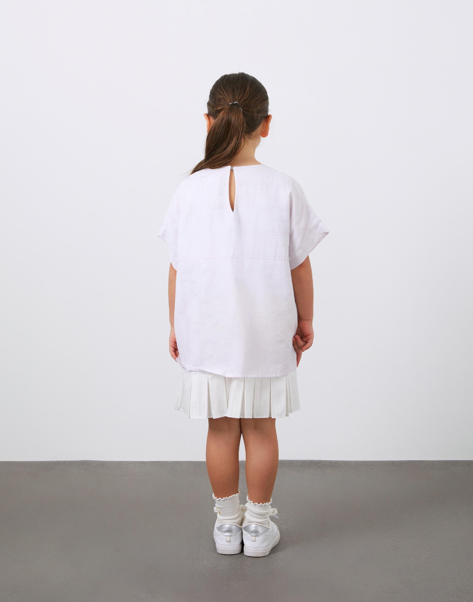 Fiyonk Detaylı Kısa Kollu Lila Vual Kız Çocuk Elbise - junior, designer dresses, bachelorette, party dresses and graduation dresses.