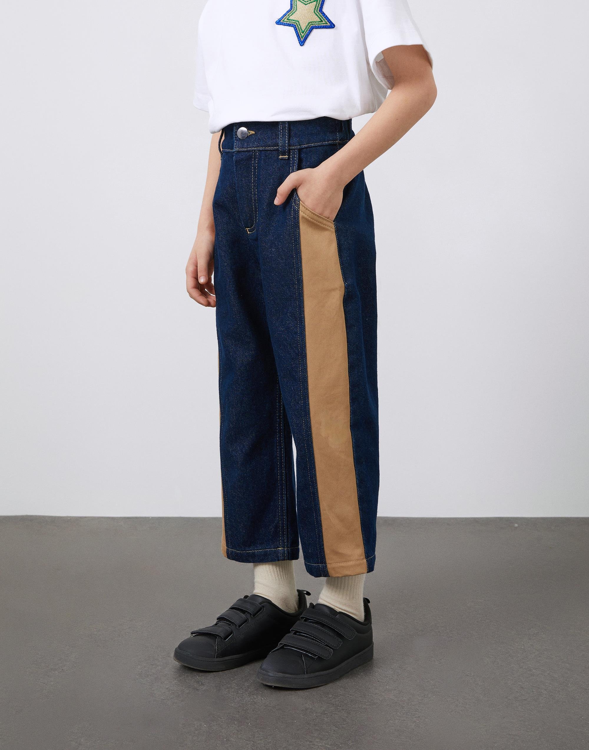 Garni Detaylı Mavi Erkek Çocuk Jean Pantolon - junior, designer dresses, bachelorette, party dresses and graduation dresses.