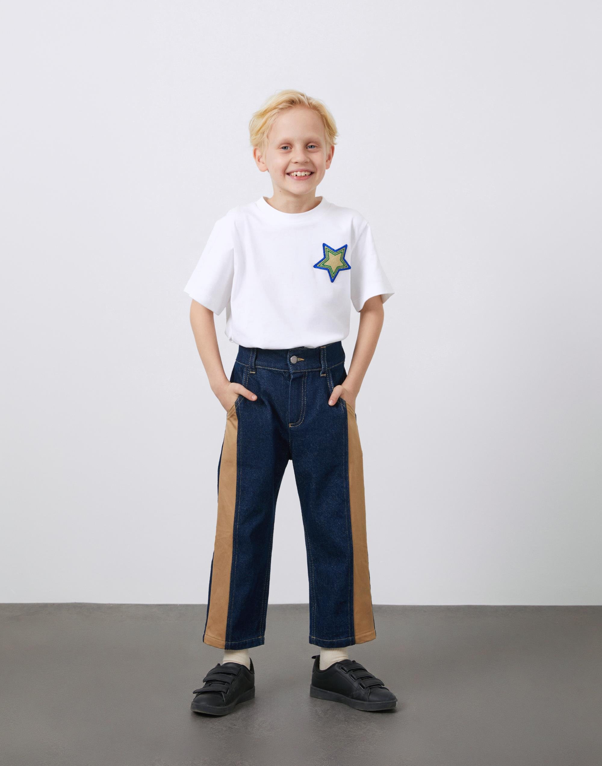 Garni Detaylı Mavi Erkek Çocuk Jean Pantolon - junior, designer dresses, bachelorette, party dresses and graduation dresses.