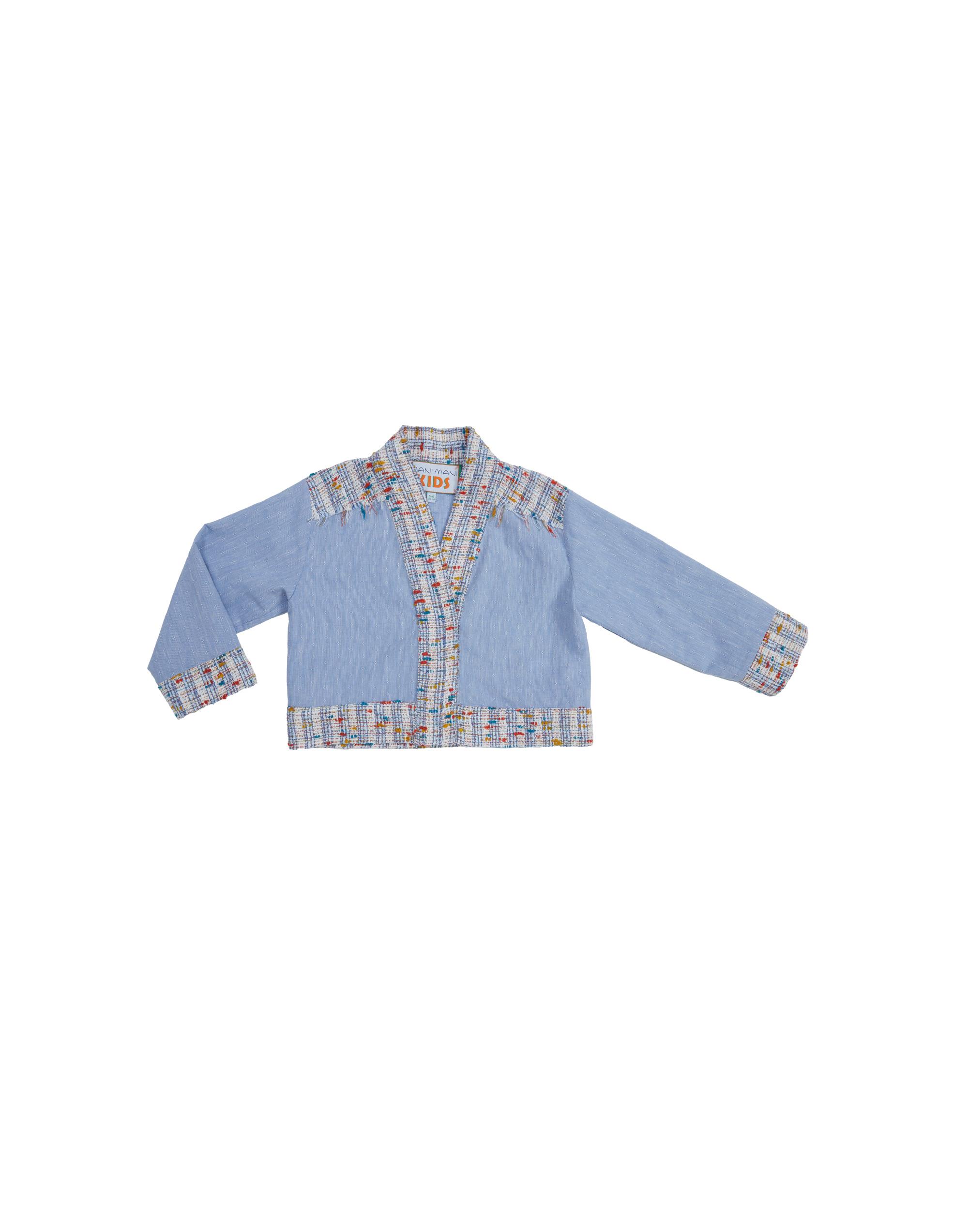 Garni Kumaş Detaylı Mavi Ceket - junior, designer dresses, bachelorette, party dresses and graduation dresses.