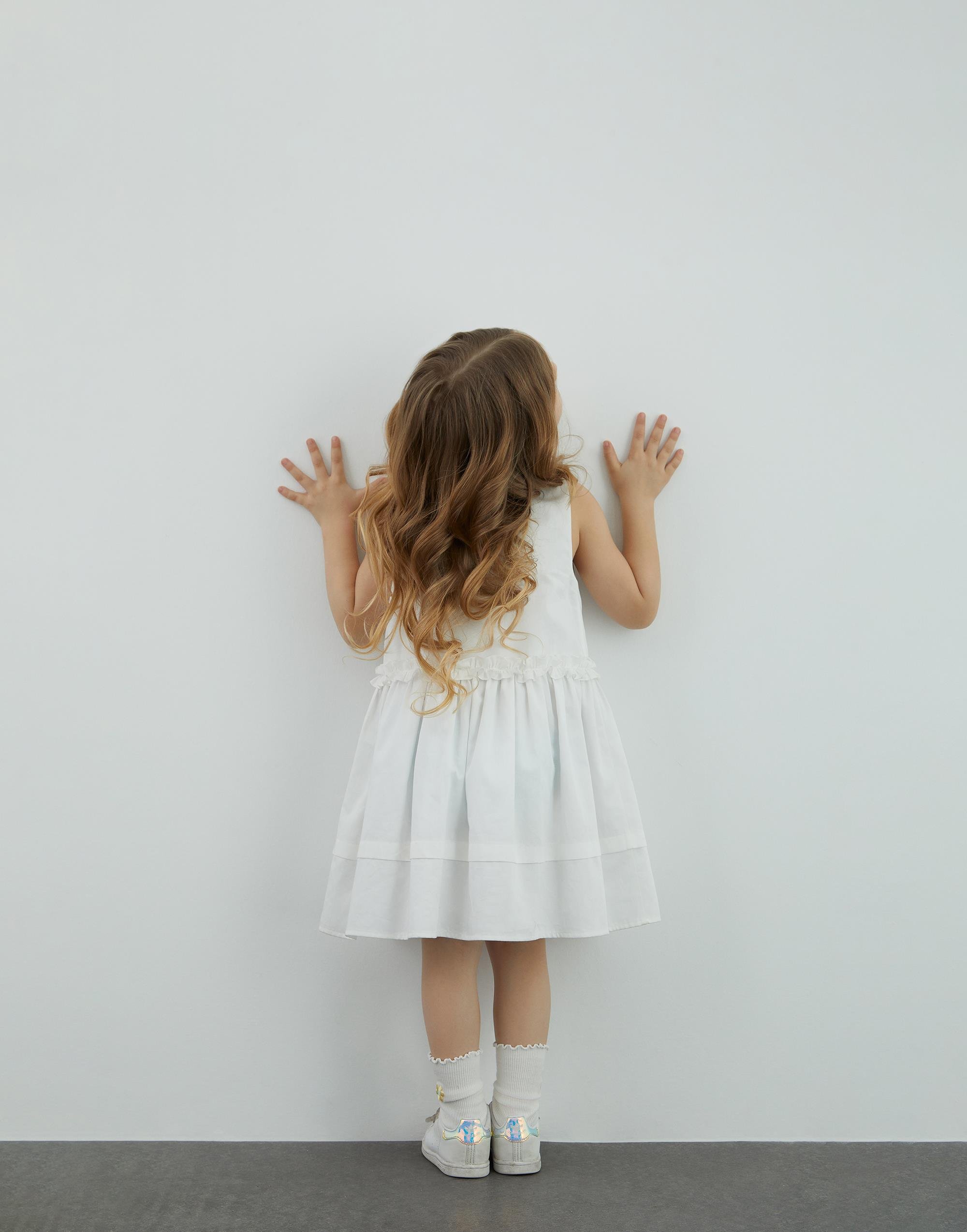 Garni Ve Nakış Detaylı Ekru Poplin Elbise - junior, designer dresses, bachelorette, party dresses and graduation dresses.