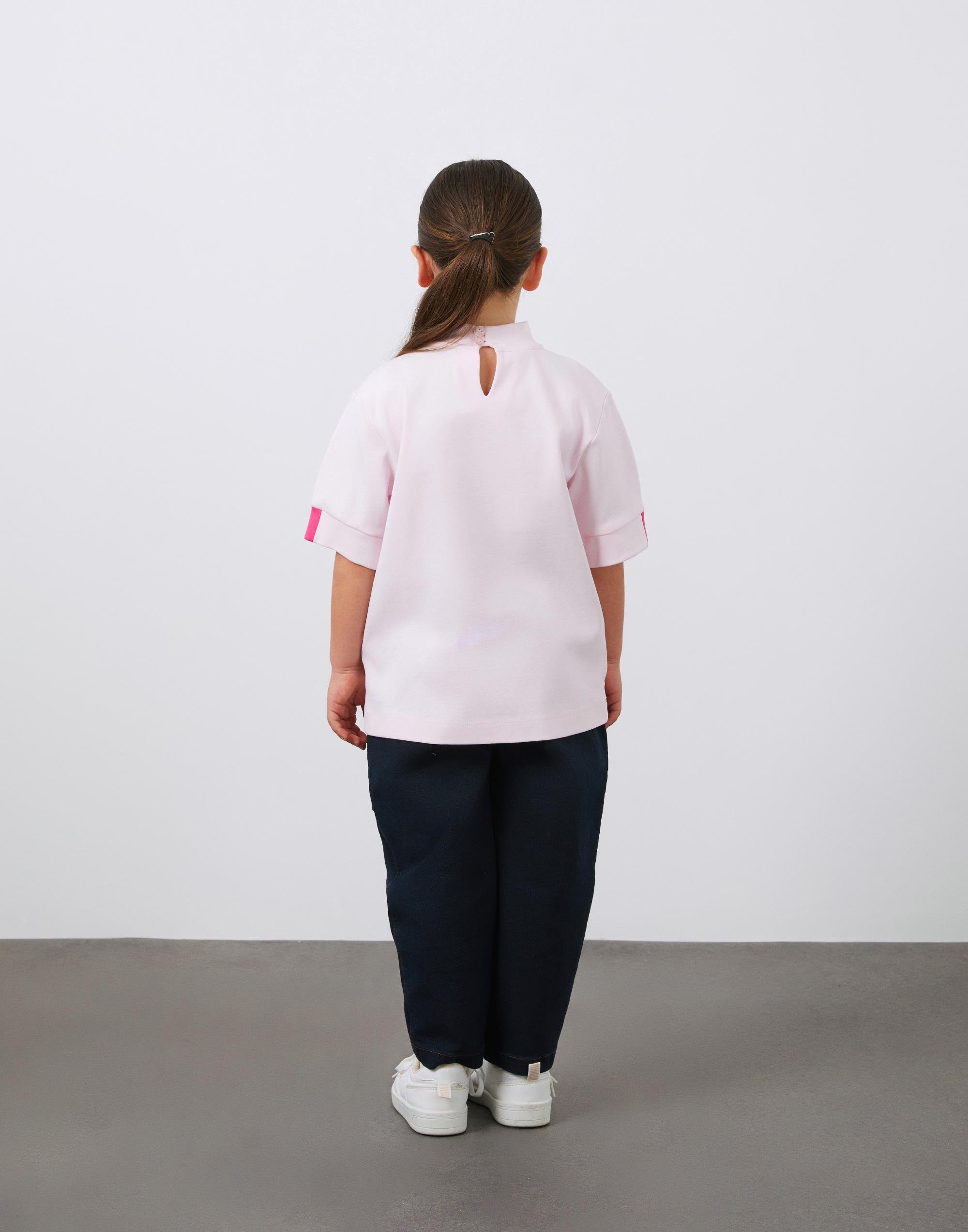 Garni Ve Nakış Detaylı Kız Çocuk Tshırt - junior, designer dresses, bachelorette, party dresses and graduation dresses.