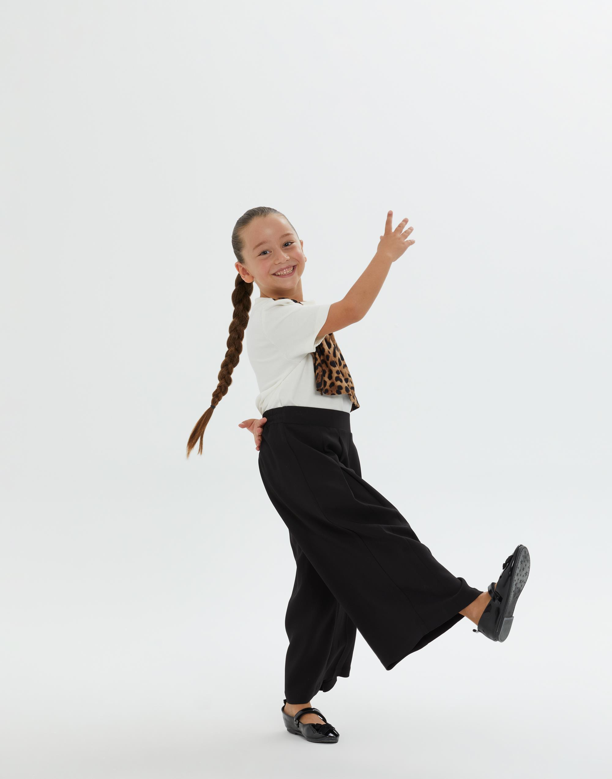 Geniş Kesim Siyah Kız Çocuk Pantolon - junior, designer dresses, bachelorette, party dresses and graduation dresses.