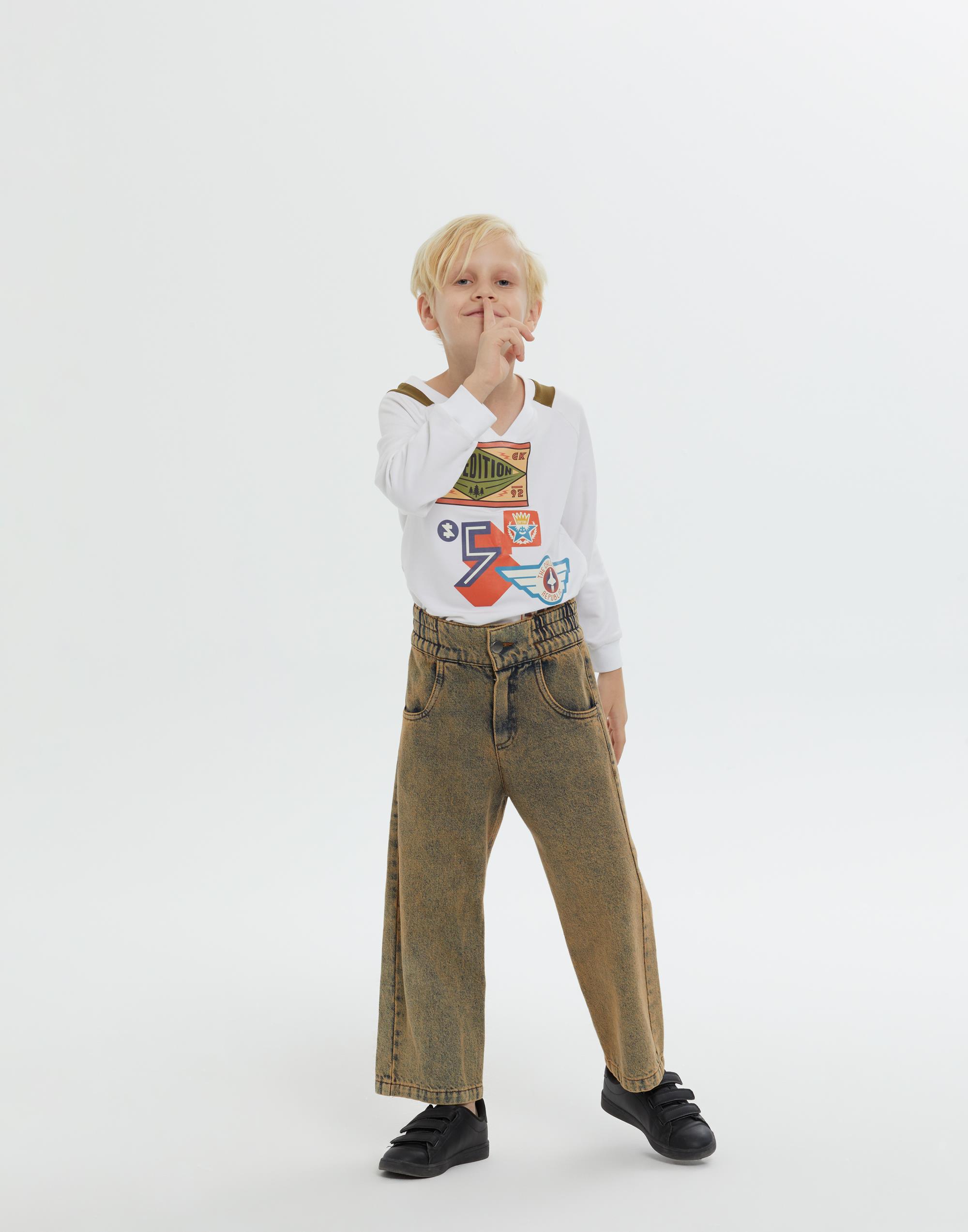 Geniş Lastikli Cepli Yıkamalı Mavi Erkek Çocuk Denim Pantolon - junior, designer dresses, bachelorette, party dresses and graduation dresses.