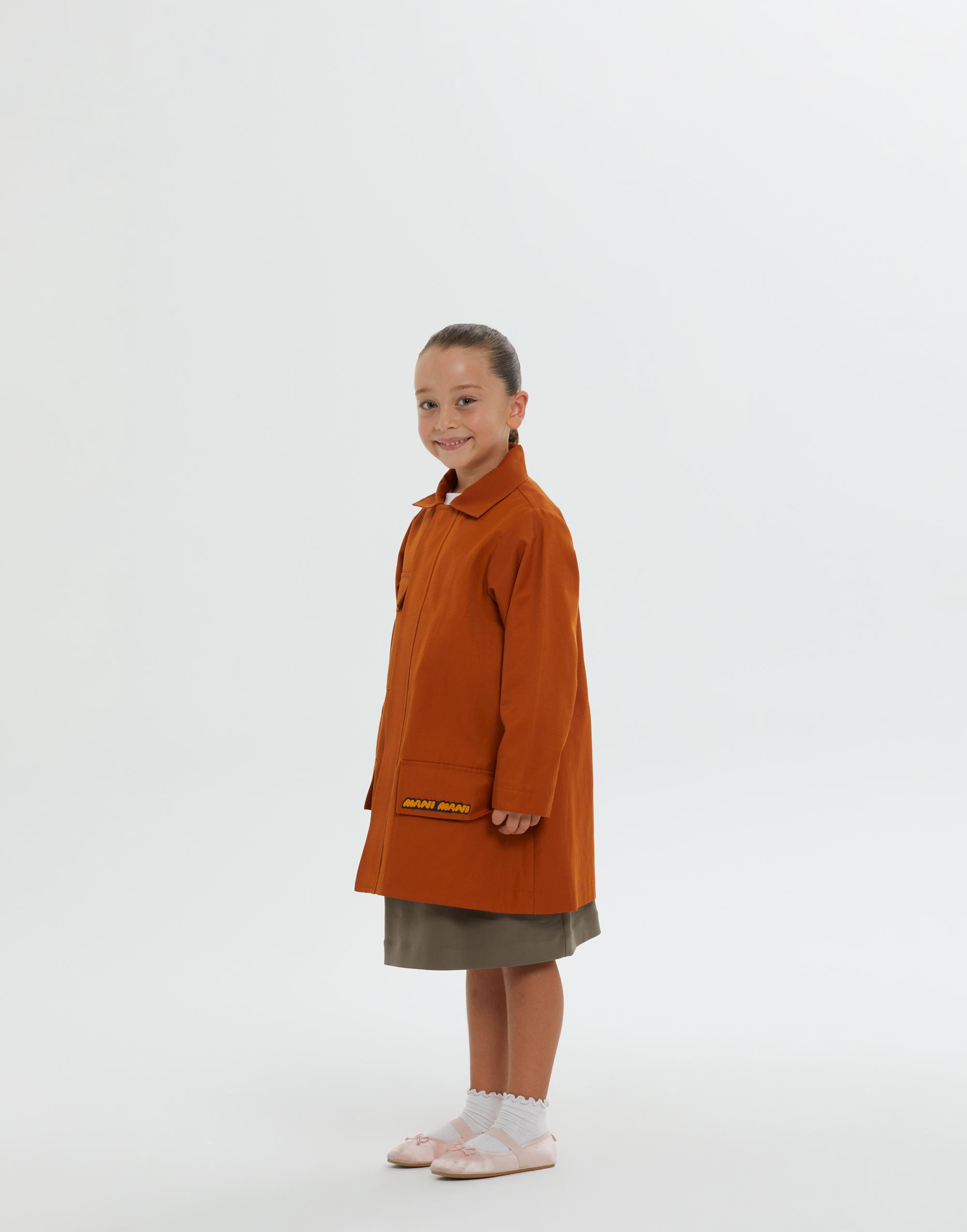 Gömlek Yakalı  Aplike Nakışlı Astarsız Kahverengi Kız Çocuk Ceket - junior, designer dresses, bachelorette, party dresses and graduation dresses.