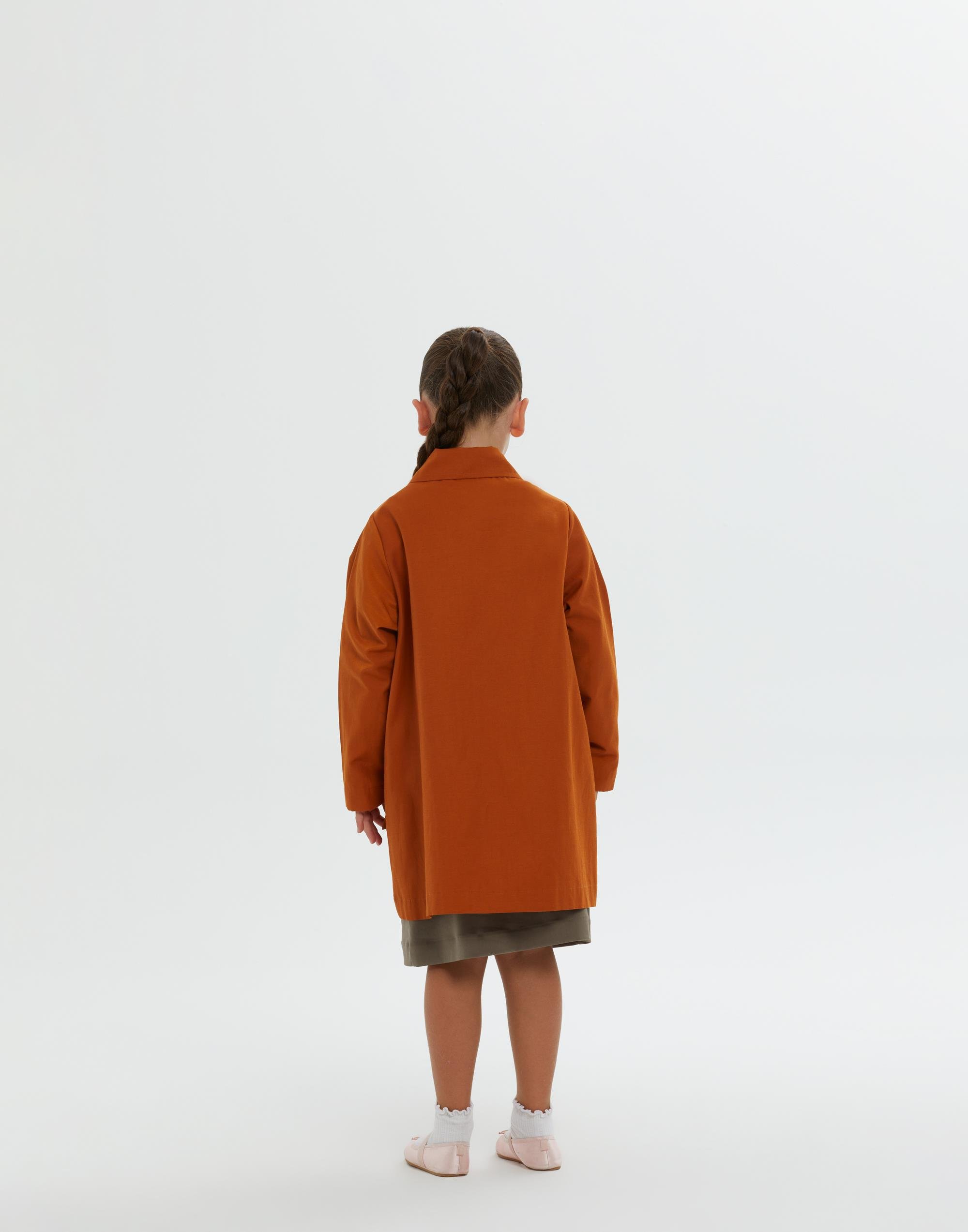 Gömlek Yakalı  Aplike Nakışlı Astarsız Kahverengi Kız Çocuk Ceket - junior, designer dresses, bachelorette, party dresses and graduation dresses.