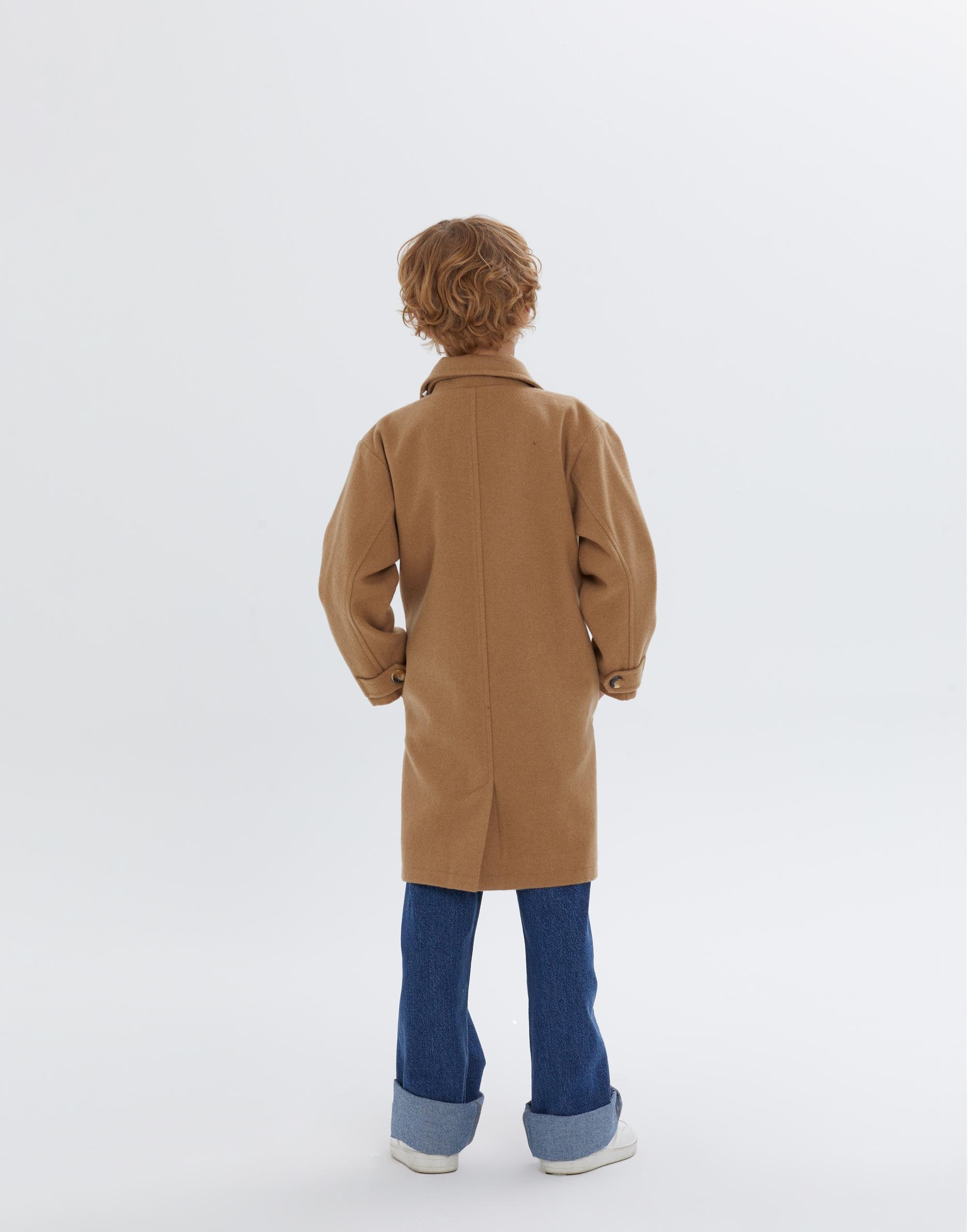 Gömlek Yakalı Çıtçıt Kapamalı Astarlı Kahverengi Erkek Çocuk Ceket - junior, designer dresses, bachelorette, party dresses and graduation dresses.