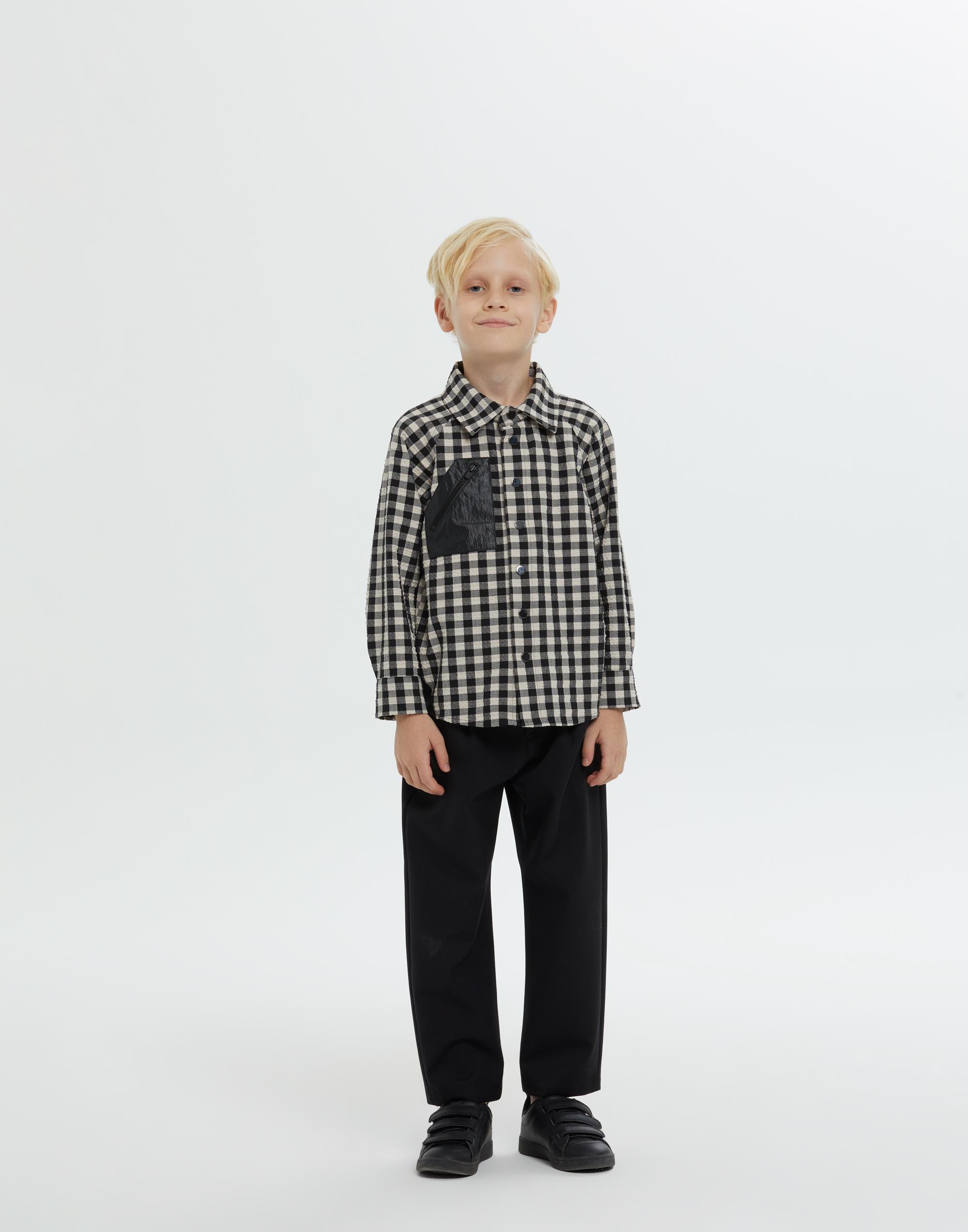 Gömlek Yakalı Çıtçıt Kapamalı Desenli Siyah Erkek Çocuk Gömlek - junior, designer dresses, bachelorette, party dresses and graduation dresses.