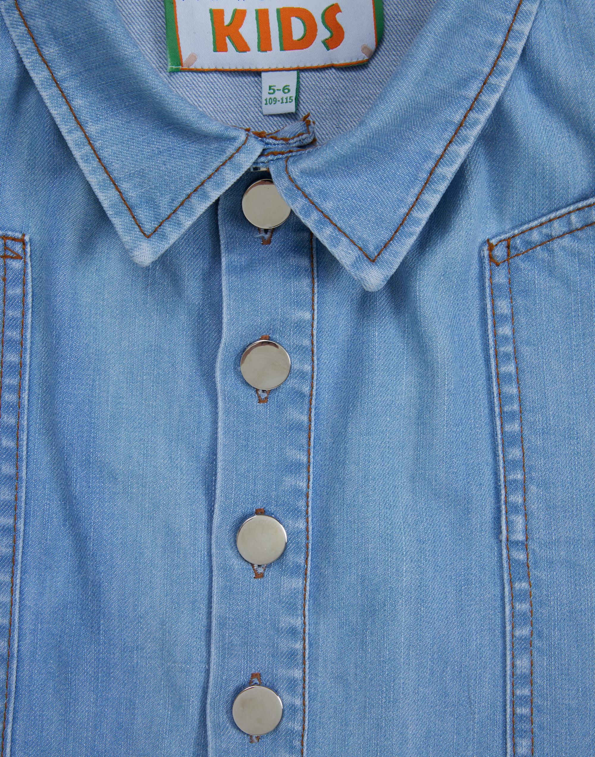 İki Renk Denim Kumaşlı Sıfır Kollu Denim Yelek - junior, designer dresses, bachelorette, party dresses and graduation dresses.