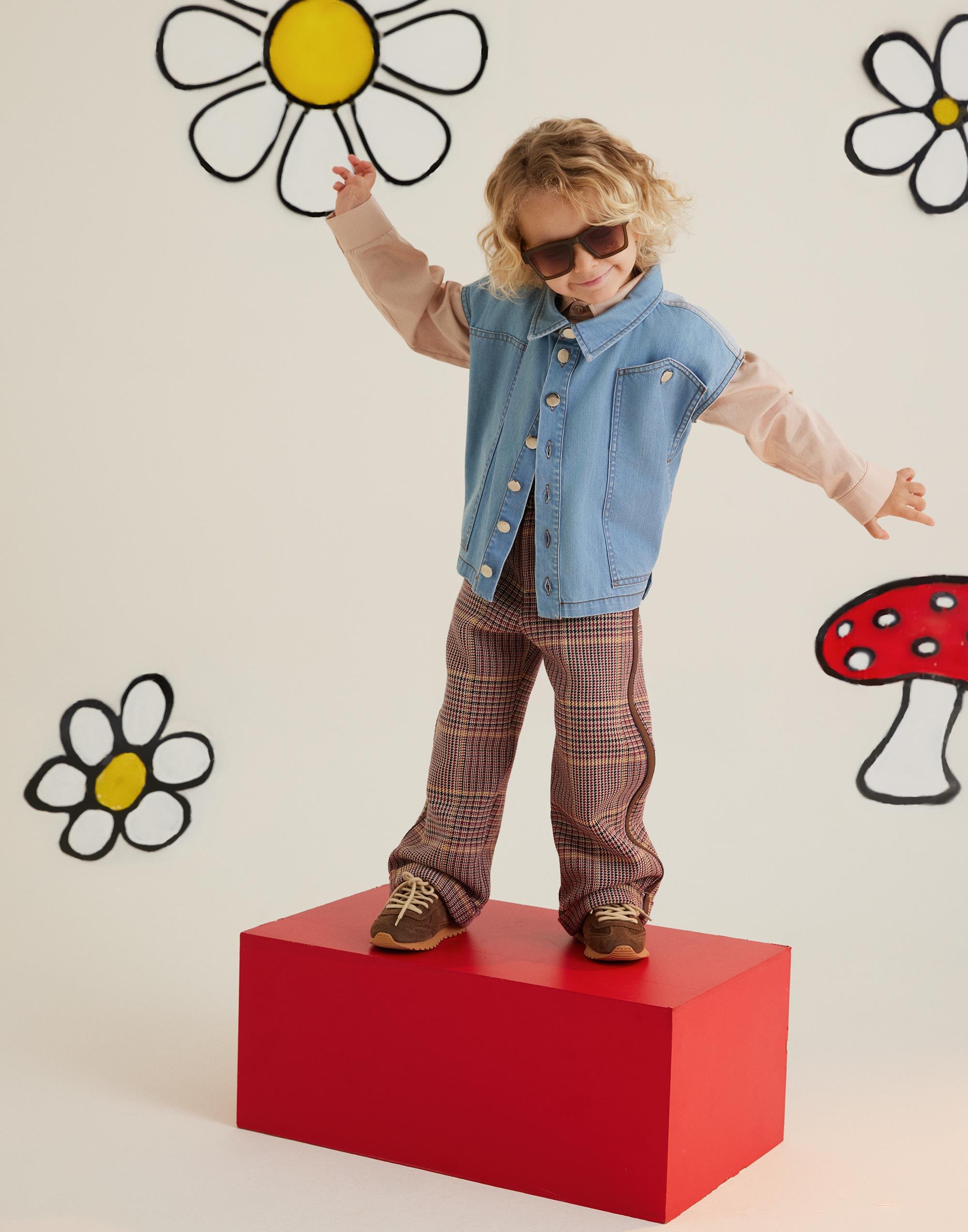 İki Renk Denim Kumaşlı Sıfır Kollu Denim Yelek - junior, designer dresses, bachelorette, party dresses and graduation dresses.