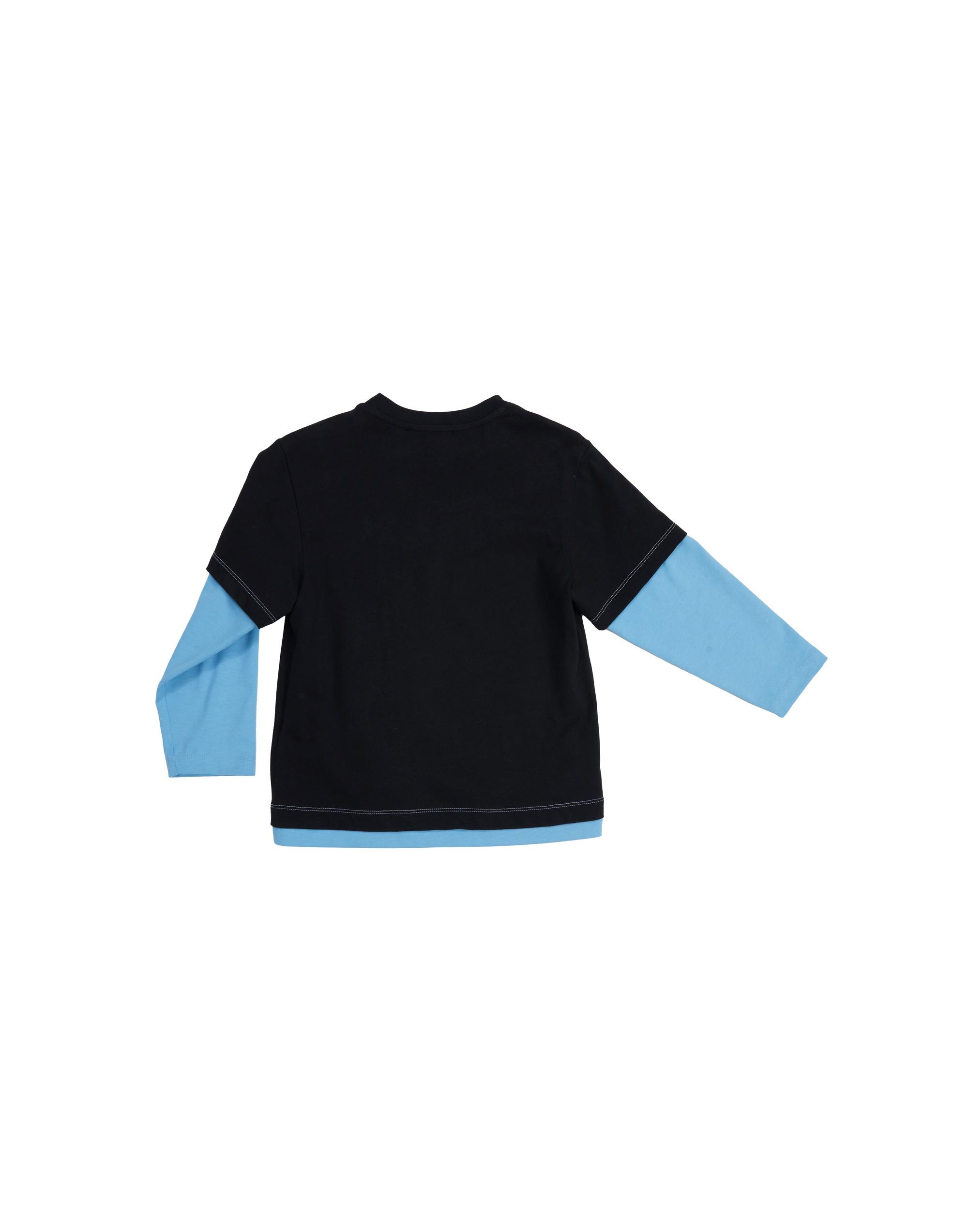 Black T-Shirt With Two-Tone And Double-Layered Look - junior, designer dresses, bachelorette, party dresses and graduation dresses.