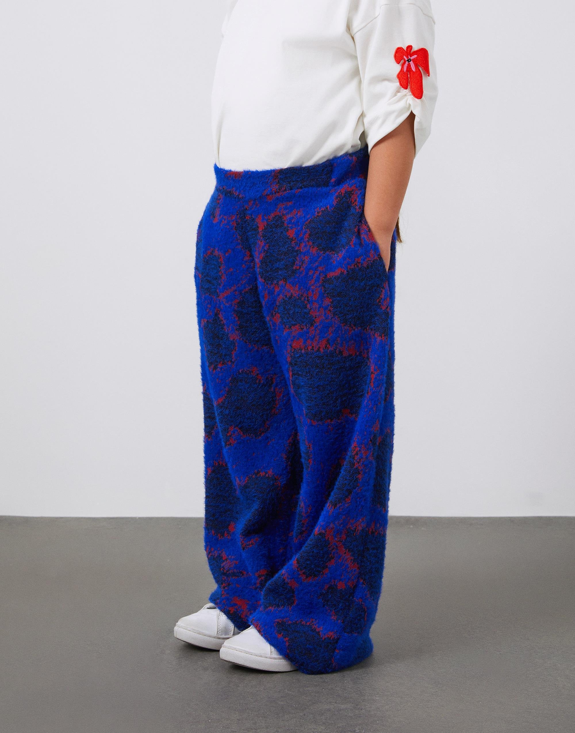 Jakarlı Bol Paça Kız Çocuk Pantolon - junior, designer dresses, bachelorette, party dresses and graduation dresses.