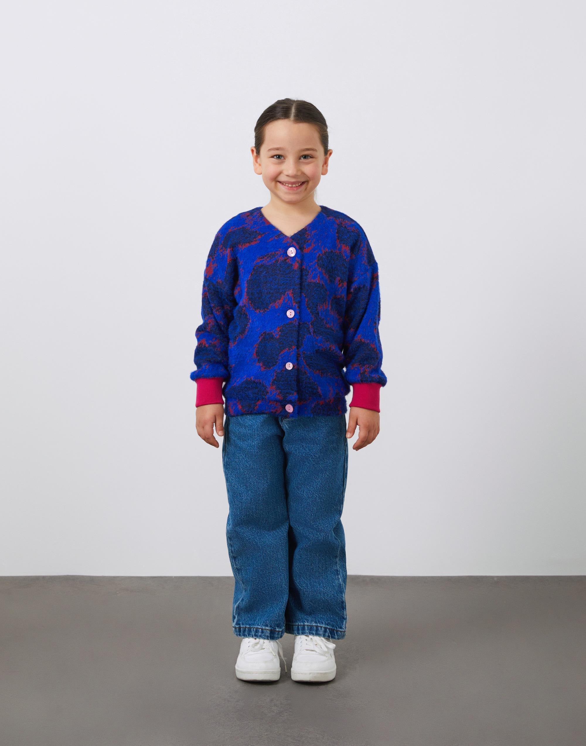 Jakarlı Kız Çocuk Hırka - junior, designer dresses, bachelorette, party dresses and graduation dresses.