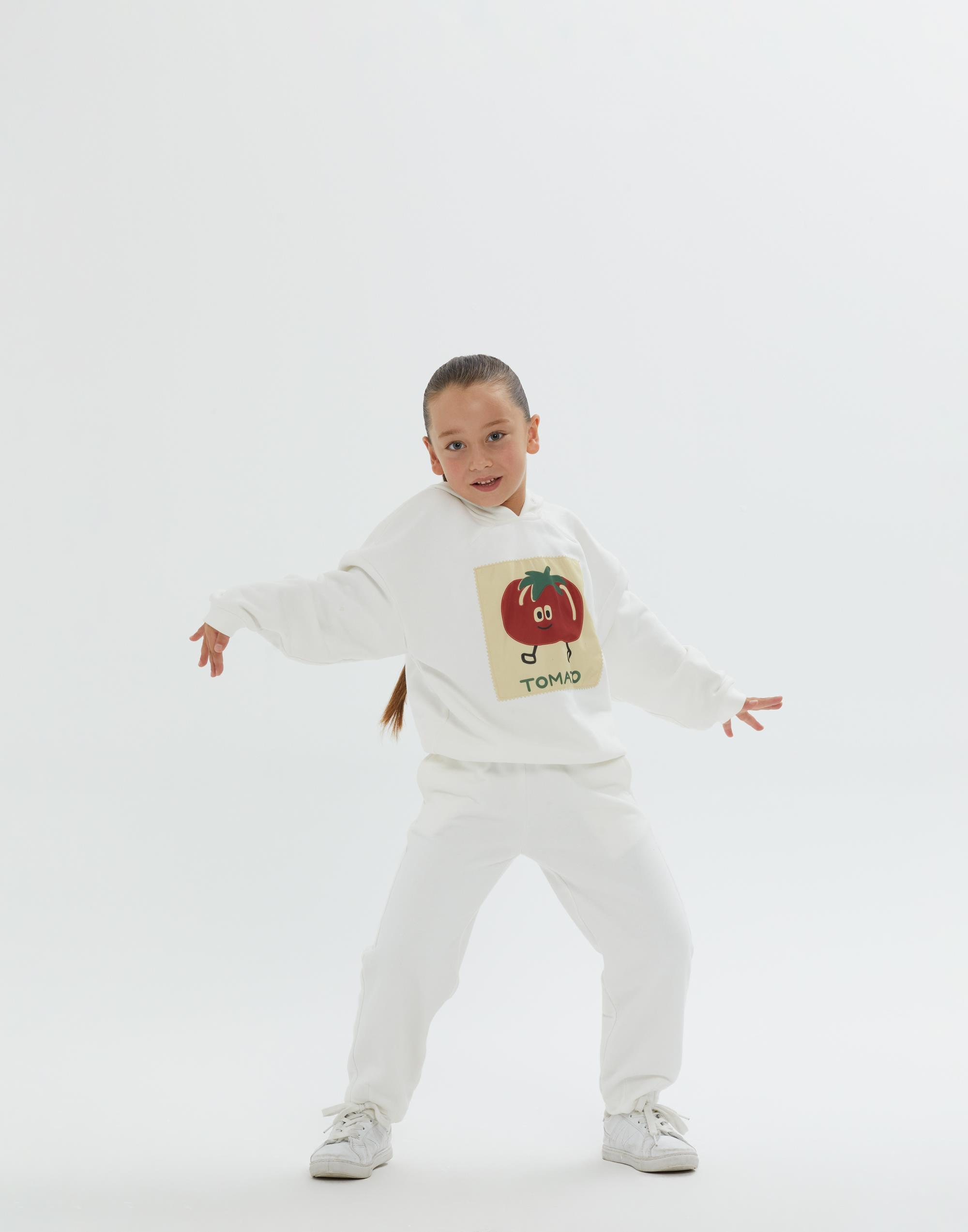 Kapüşonlu Düşük Omuzlu Kırmızı Kız Çocuk Sweatshırt - junior, designer dresses, bachelorette, party dresses and graduation dresses.