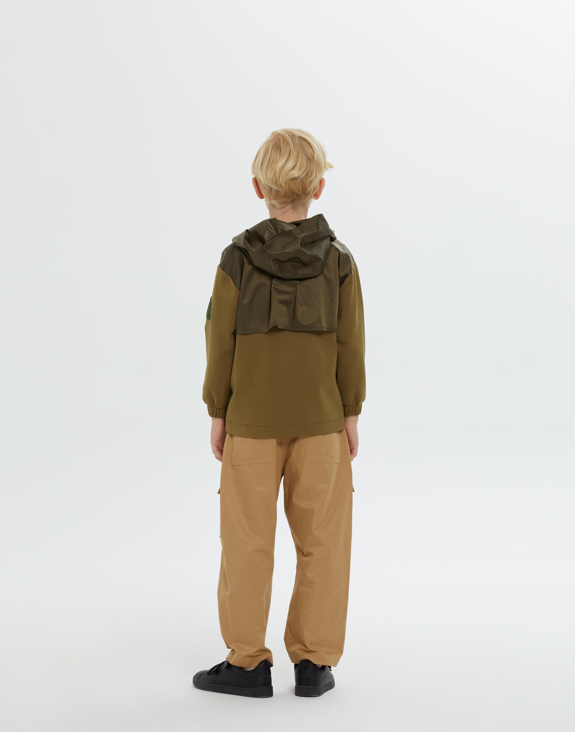 Kapüşonlu Fermuar Yakalı Kanguru Cepli Yeşil Erkek Çocuk Sweatshırt - junior, designer dresses, bachelorette, party dresses and graduation dresses.