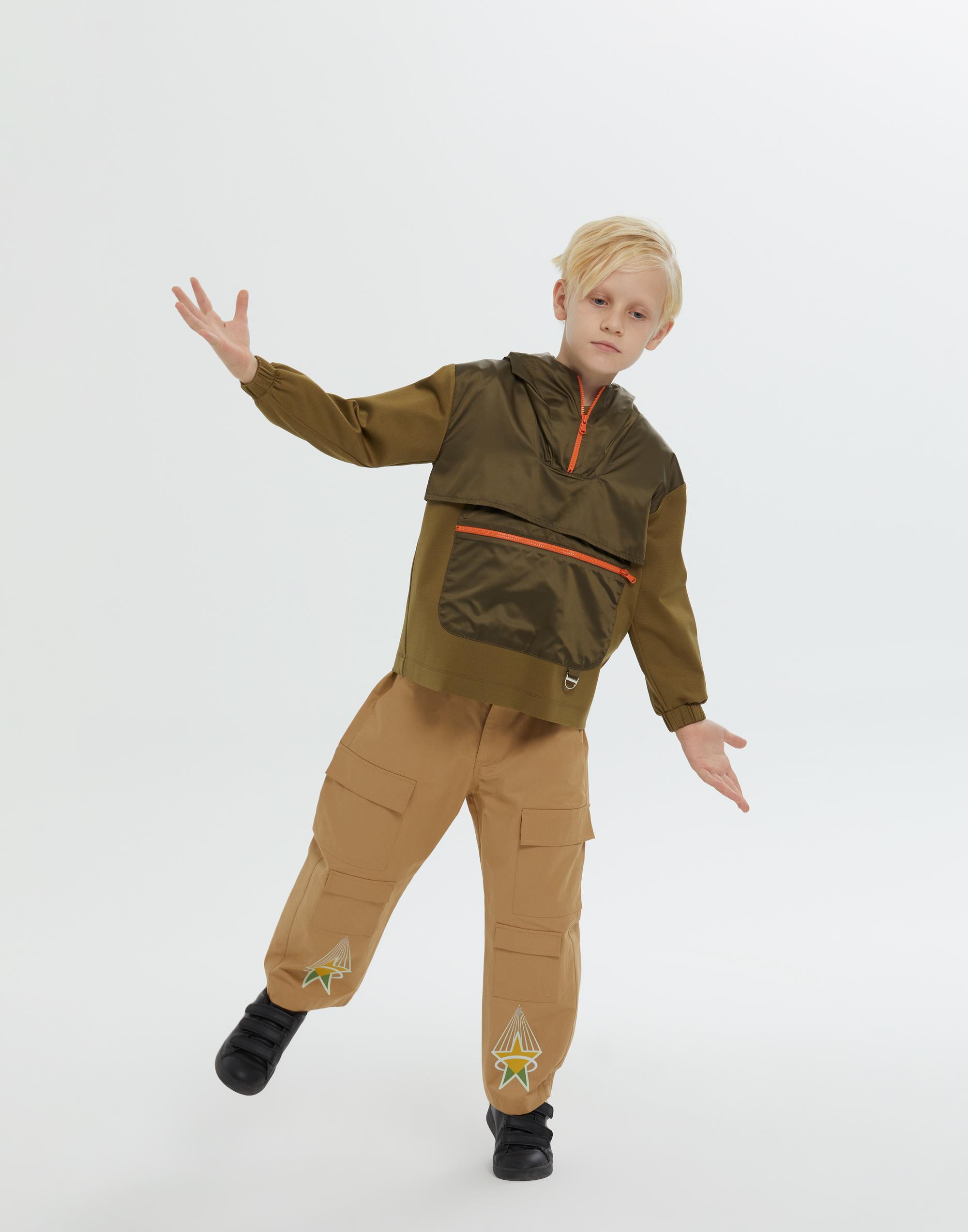 Kapüşonlu Fermuar Yakalı Kanguru Cepli Yeşil Erkek Çocuk Sweatshırt - junior, designer dresses, bachelorette, party dresses and graduation dresses.