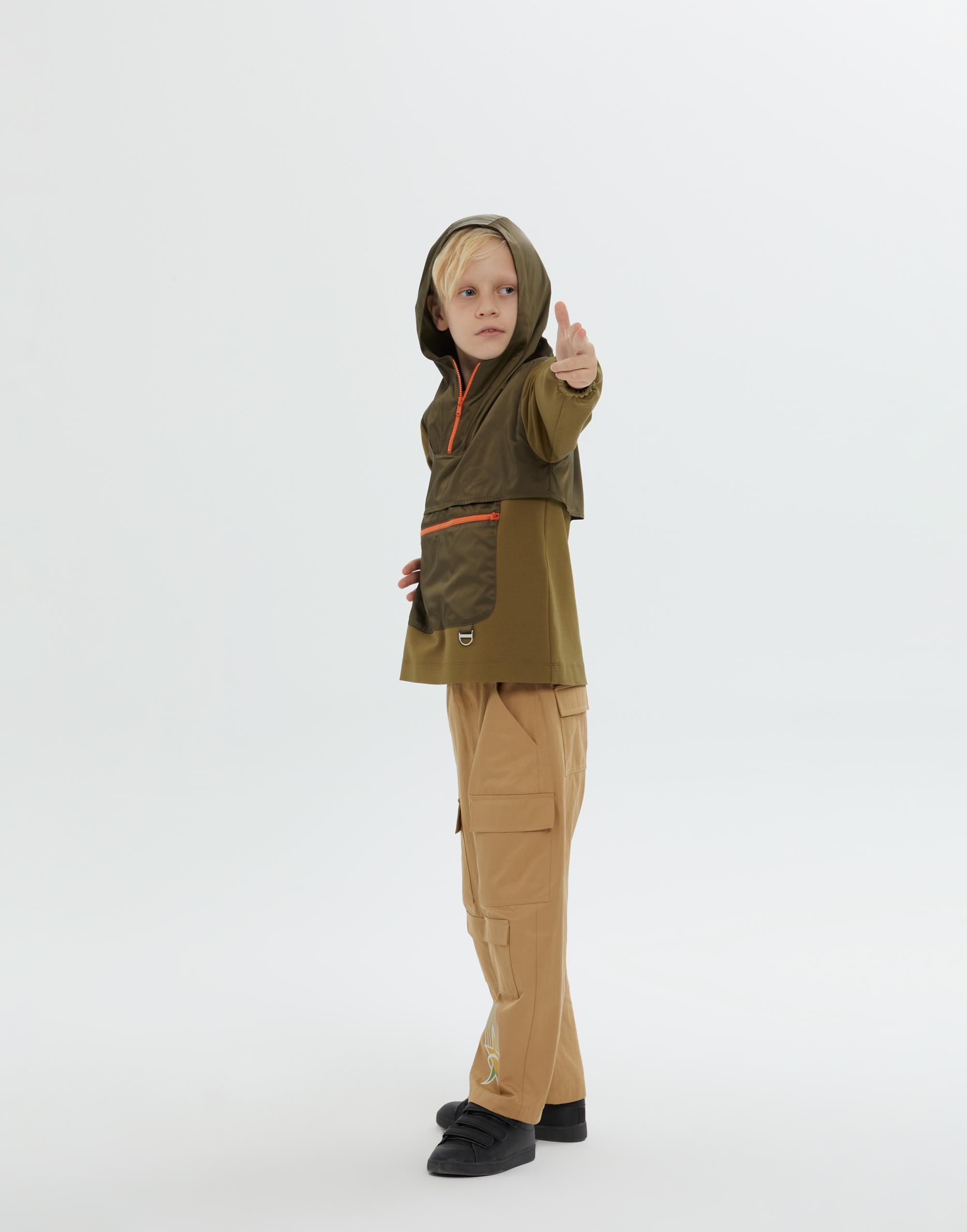 Kapüşonlu Fermuar Yakalı Kanguru Cepli Yeşil Erkek Çocuk Sweatshırt - junior, designer dresses, bachelorette, party dresses and graduation dresses.