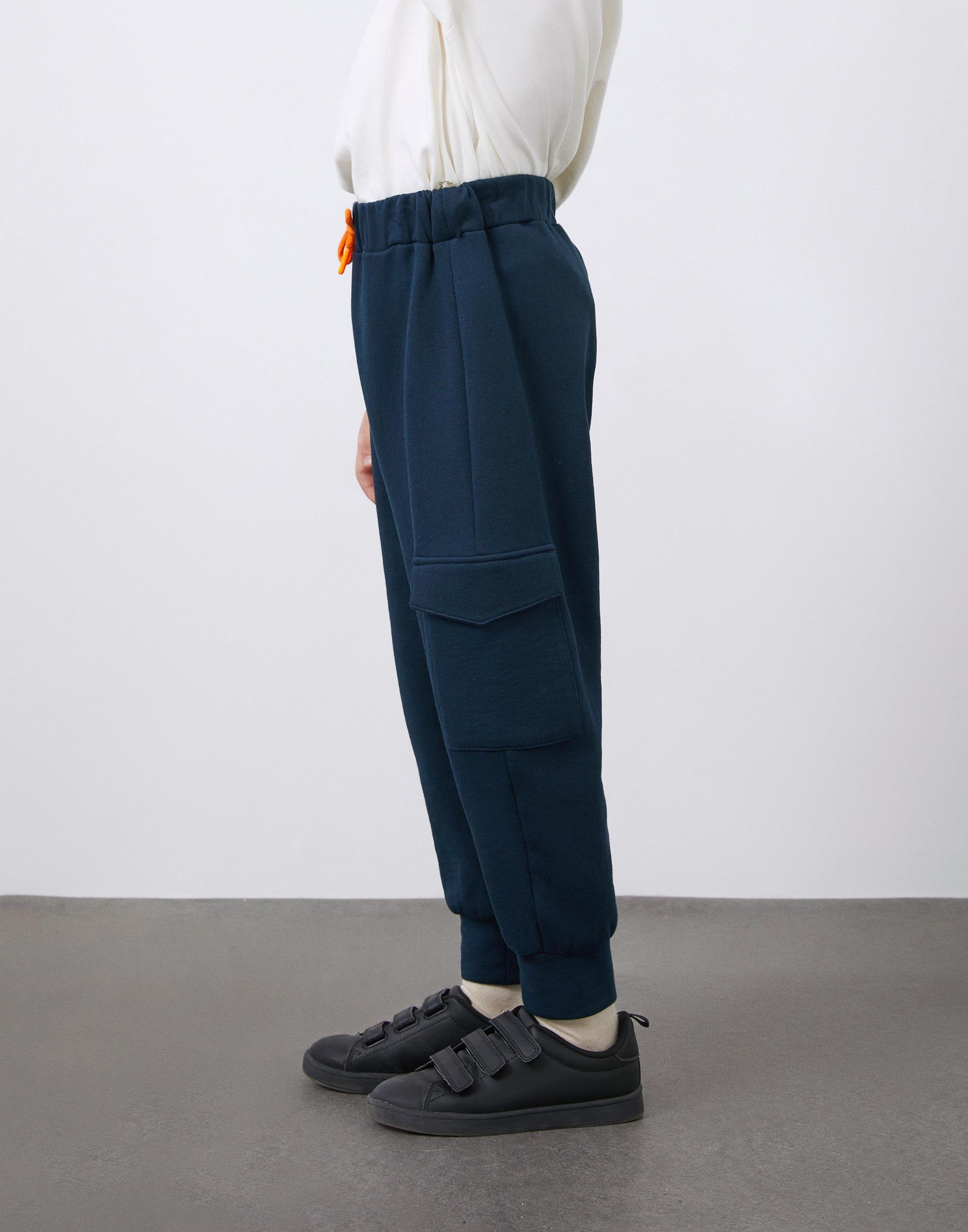 Kargo Cepli Lacivert Erkek Çocuk Jogger Pantolon - junior, designer dresses, bachelorette, party dresses and graduation dresses.