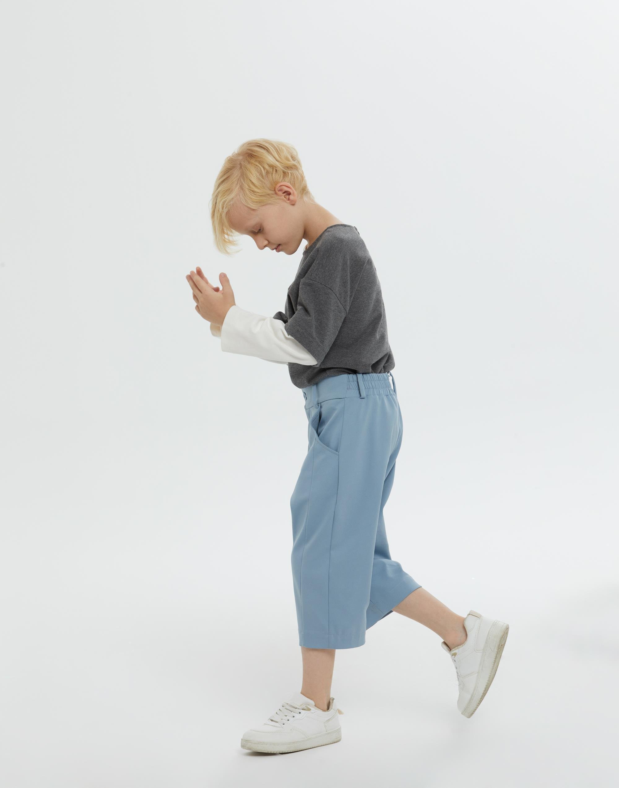 Kemerli Klasik Mavi Erkek Çocuk Pantolon - junior, designer dresses, bachelorette, party dresses and graduation dresses.