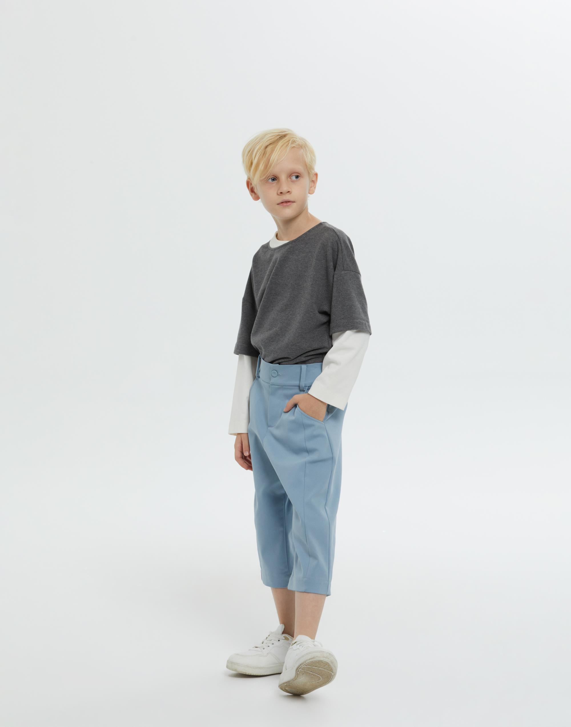 Kemerli Klasik Mavi Erkek Çocuk Pantolon - junior, designer dresses, bachelorette, party dresses and graduation dresses.